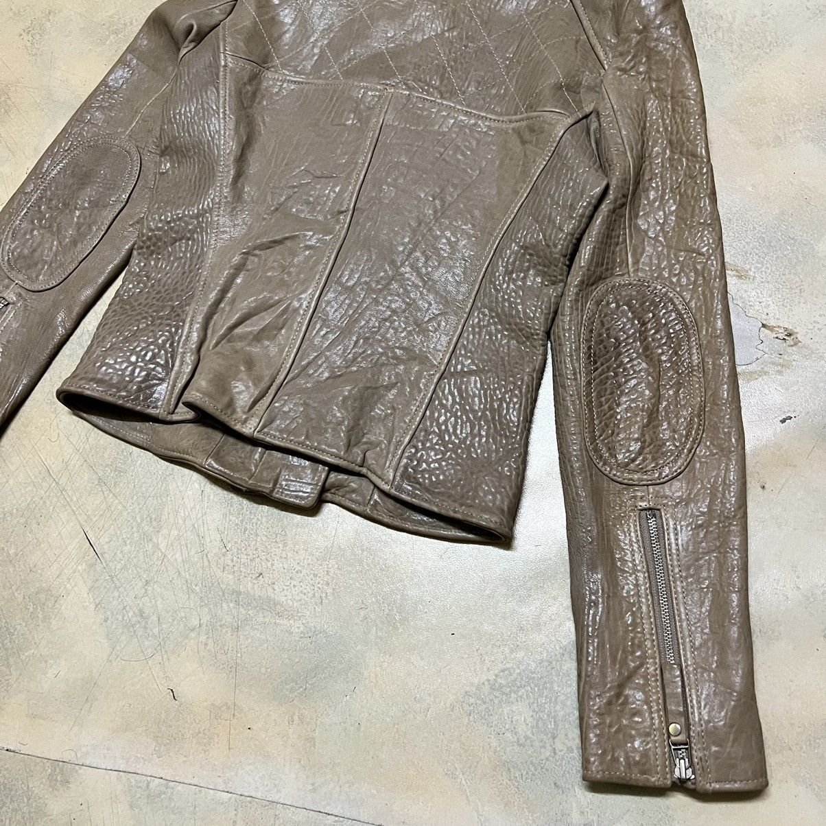 Japanese Brand Drawing Just Leather For Women Leather Jacket Size XS / US 0-2 / IT 36-38 - 16 Thumbnail