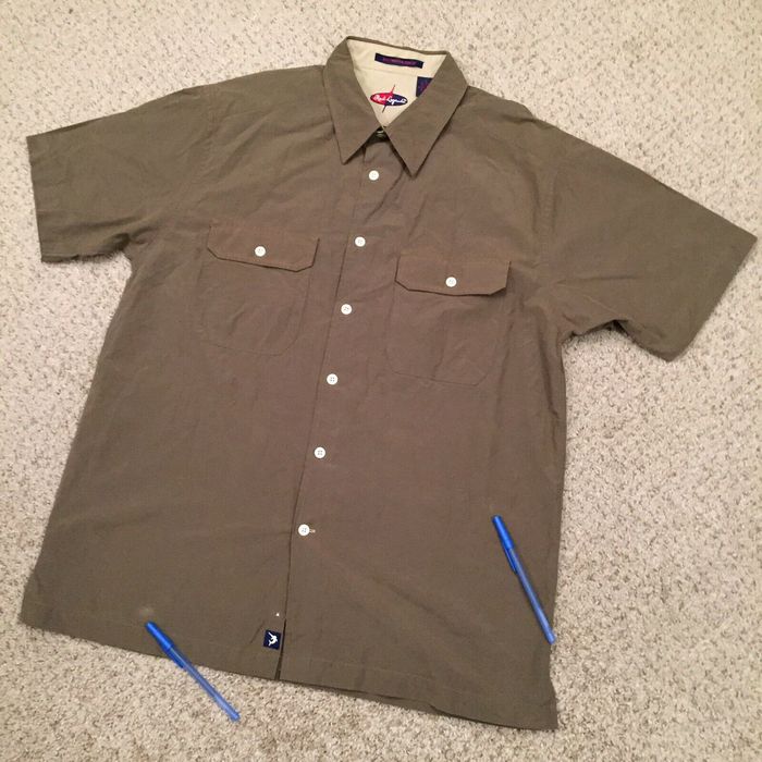 Reel Legends Reel Legends Saltwater Solid Mens Large Beige Short Sleeve ...