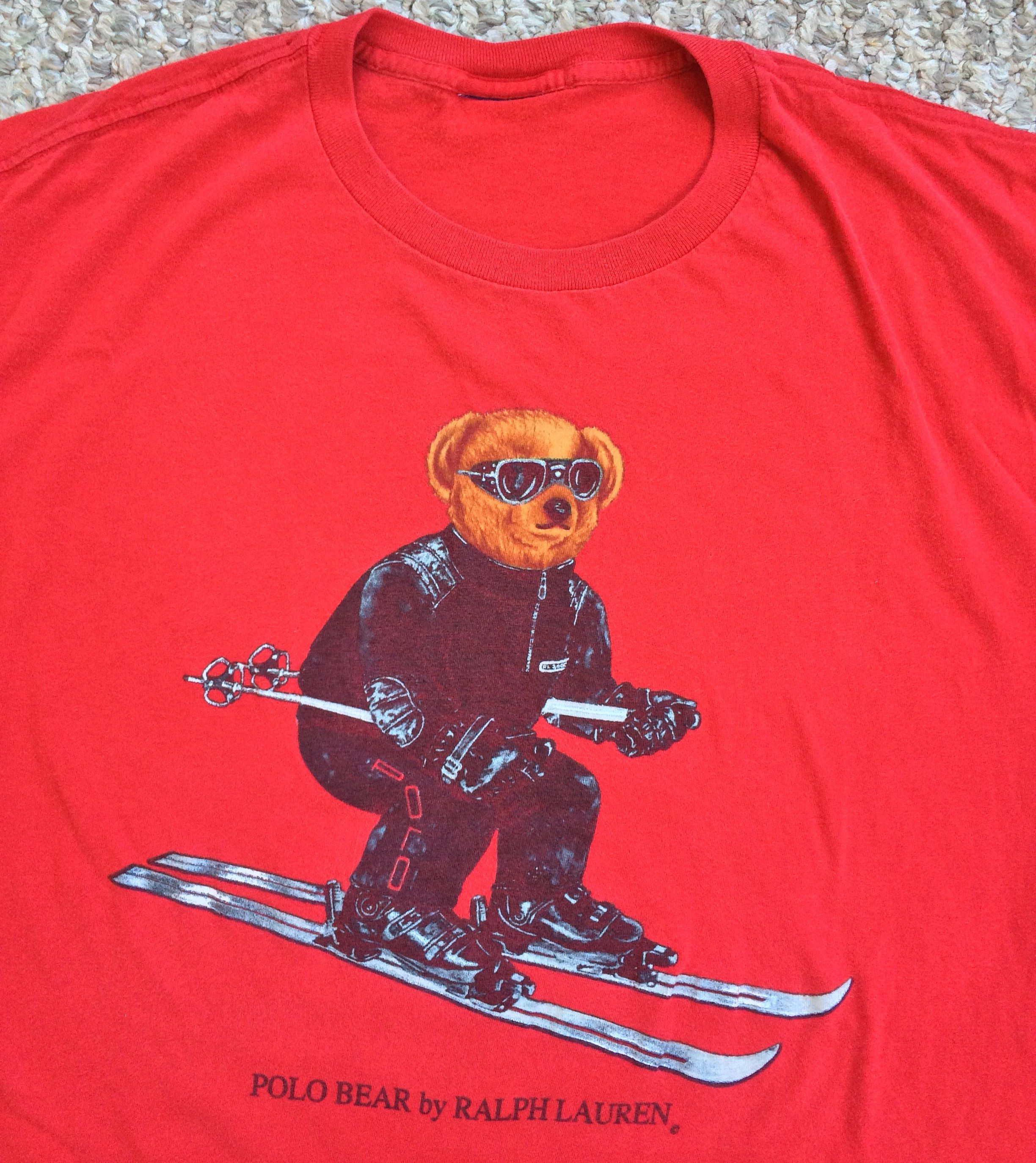 Polo Ralph Lauren Vintage 90s Ralph Lauren Polo Ski Bear Tee Size US M / EU 48-50 / 2 - 2 Thumbnail