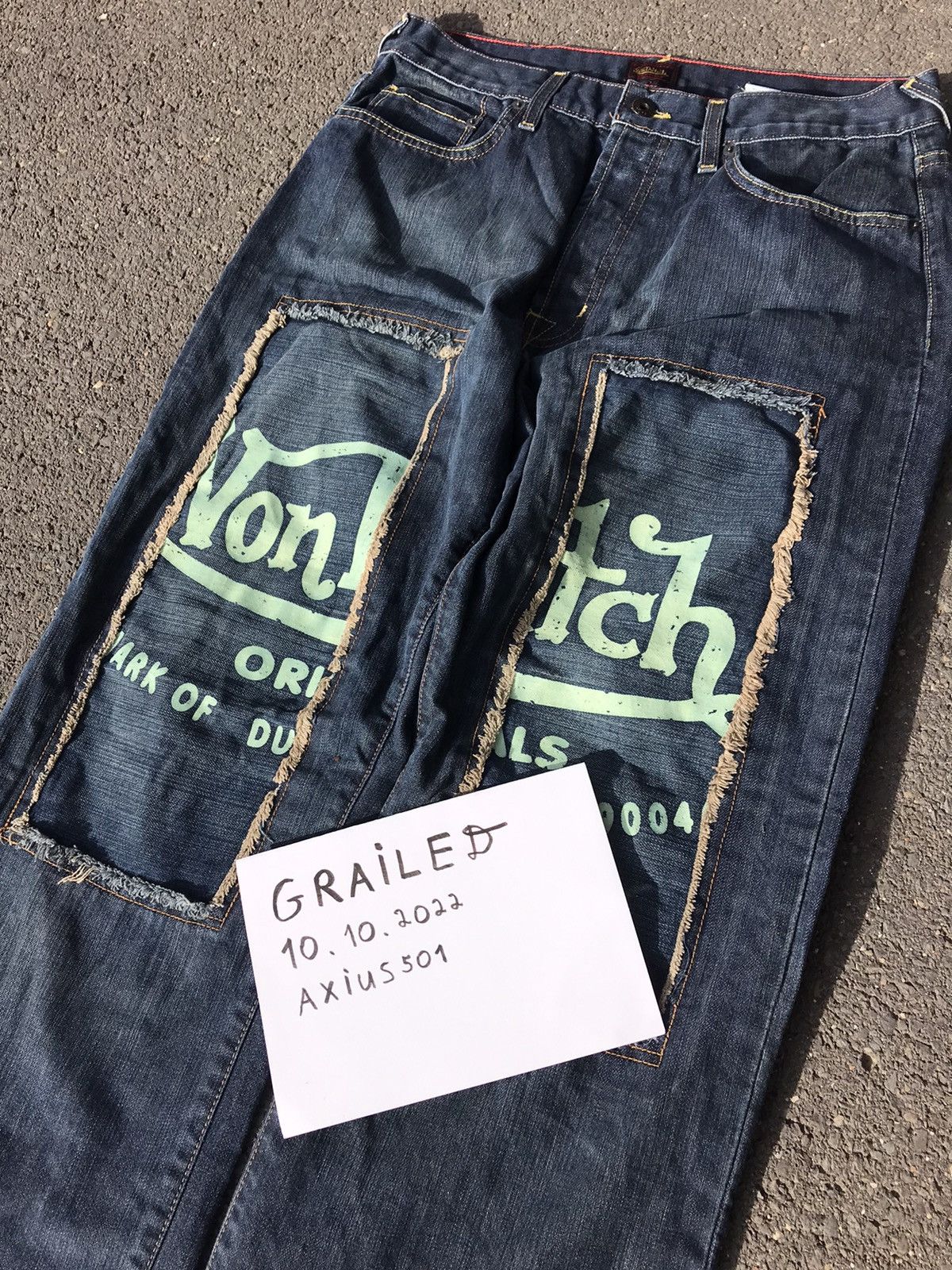 Vintage RARE! Von dutch vintage y2k jeans Size US 32 / EU 48 - 2 Thumbnail