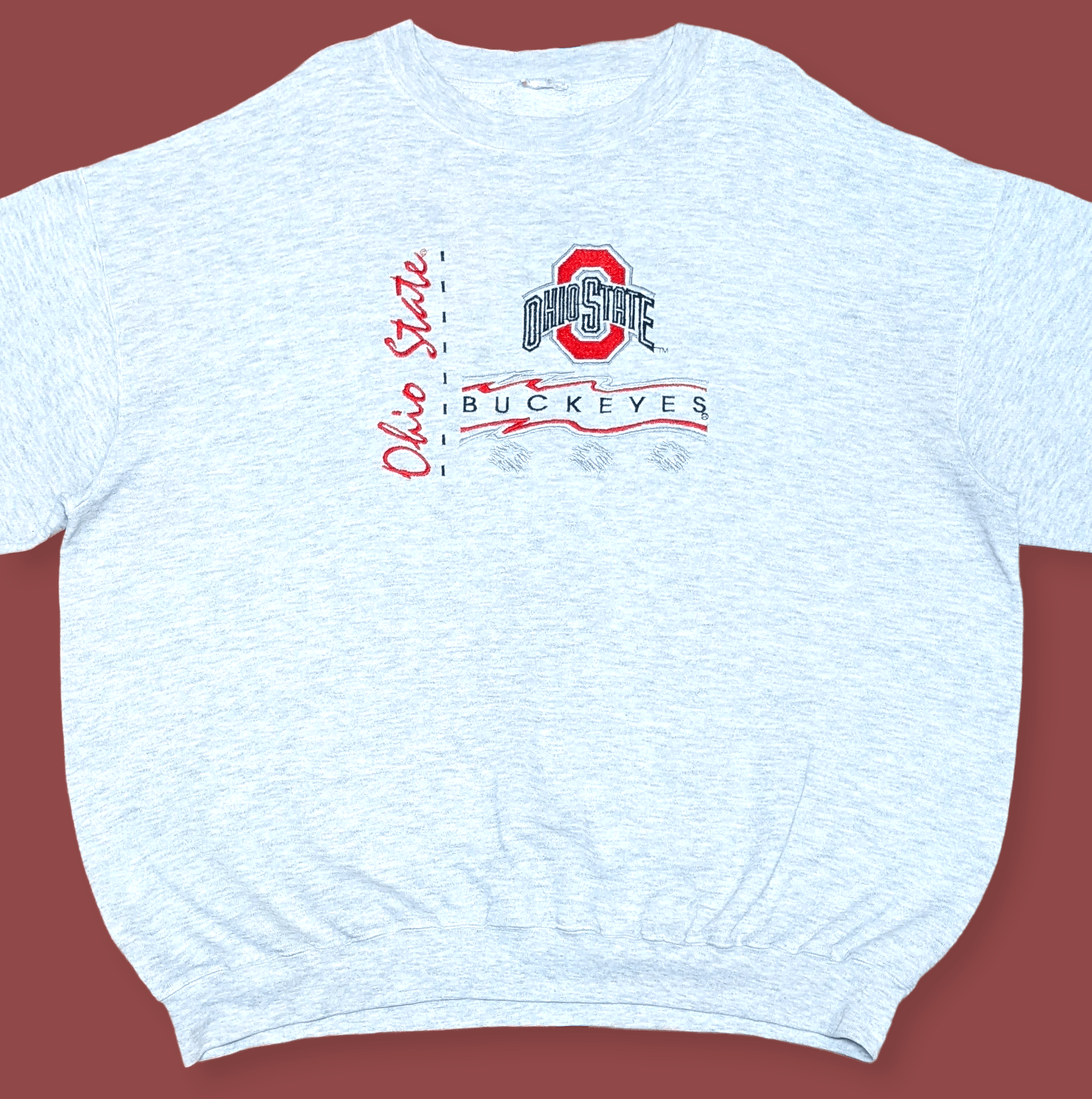 NCAA × Vintage Vintage 80s 90s Ohio State University Buck Eyes Sweatshirt Size US XL / EU 56 / 4 - 4 Thumbnail