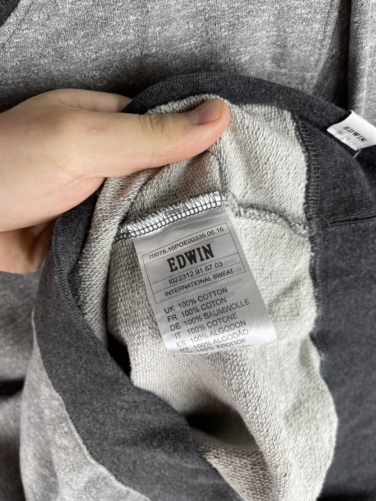 Edwin × Japanese Brand Edwin international sweat grey sweatshirt basic Size US S / EU 44-46 / 1 - 10 Thumbnail