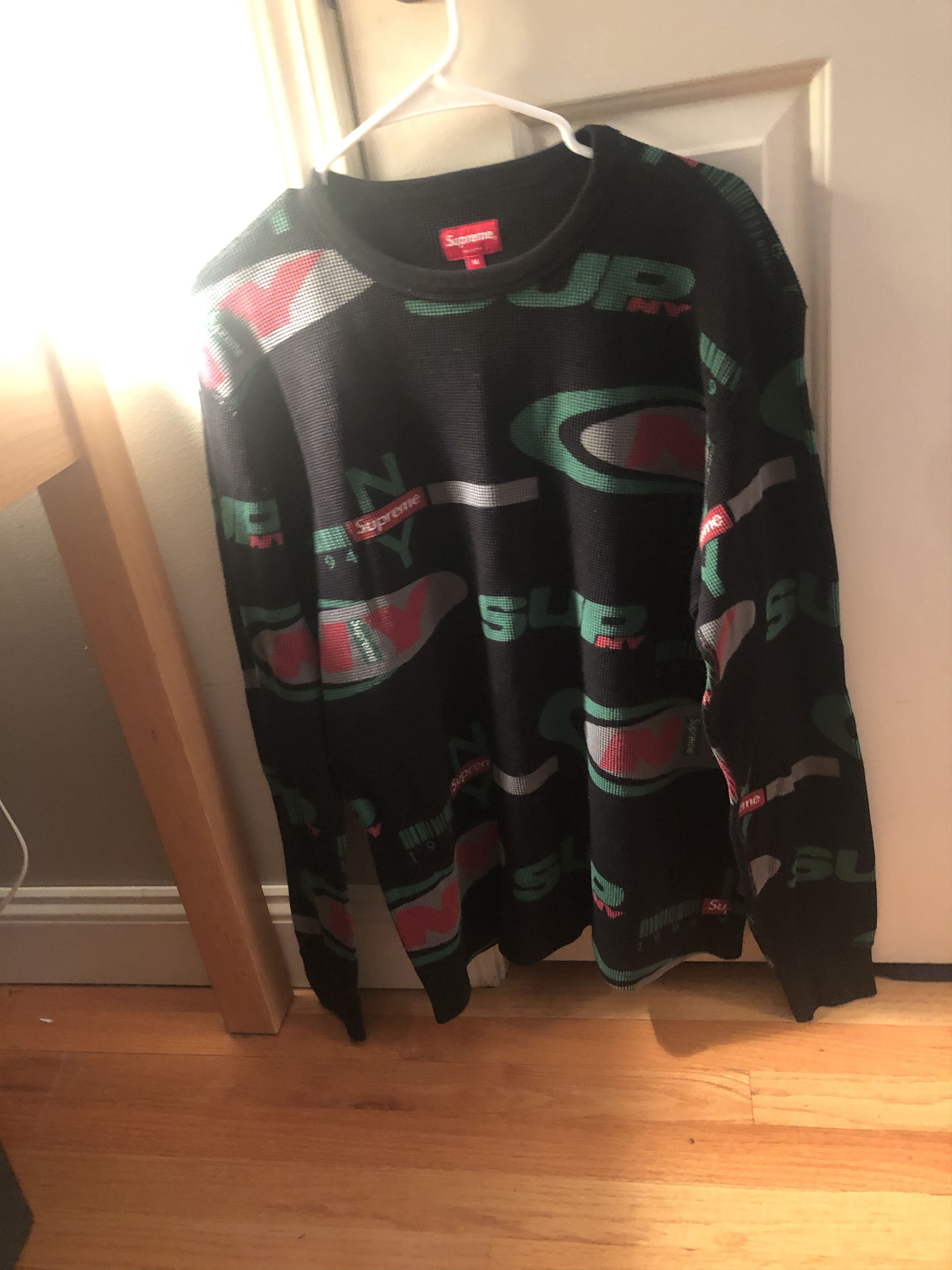 Supreme Supreme NY Waffle Thermal Black | Grailed