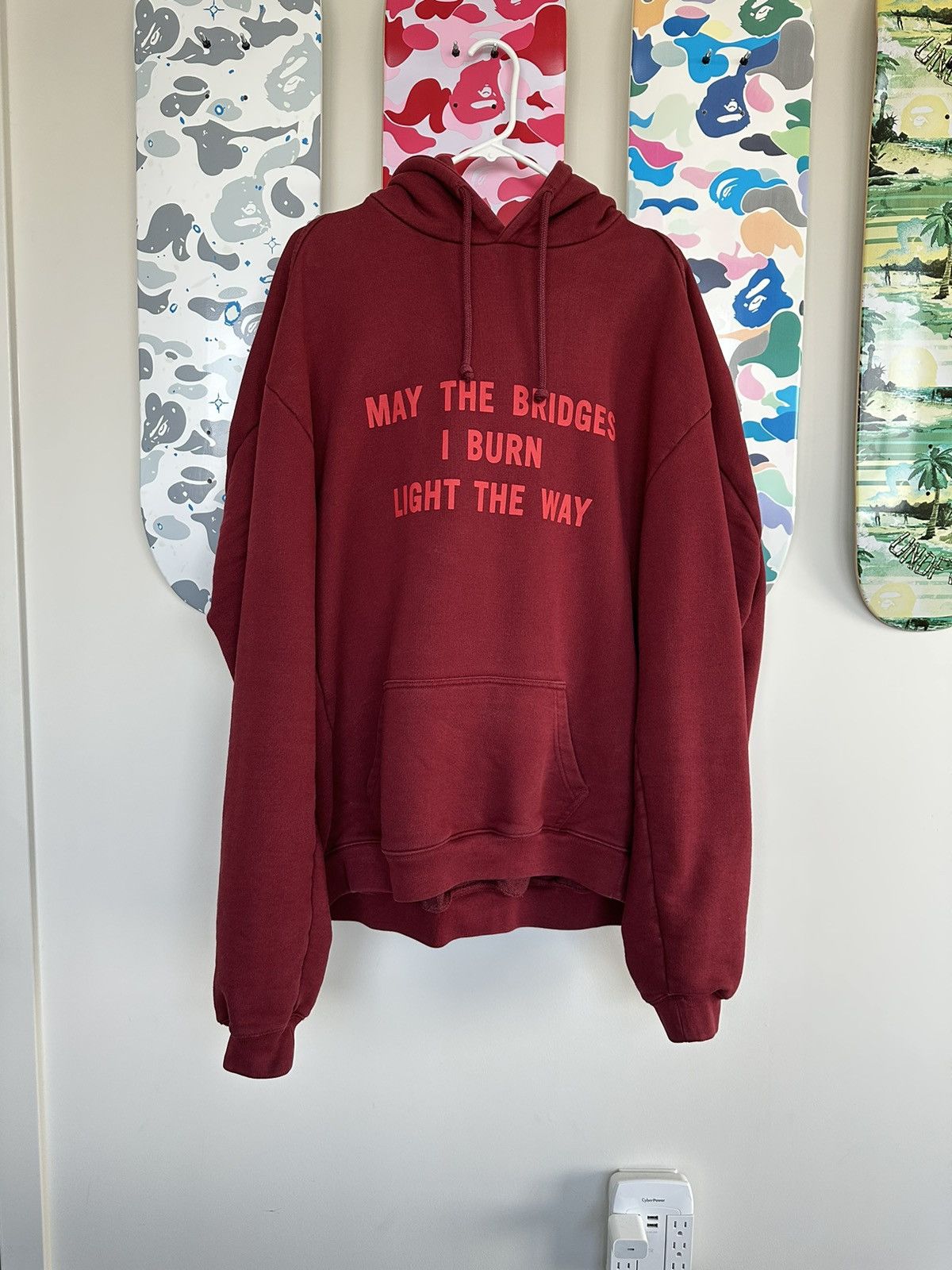 Vetements May The Bridges I Burn Light The Way Hoodie