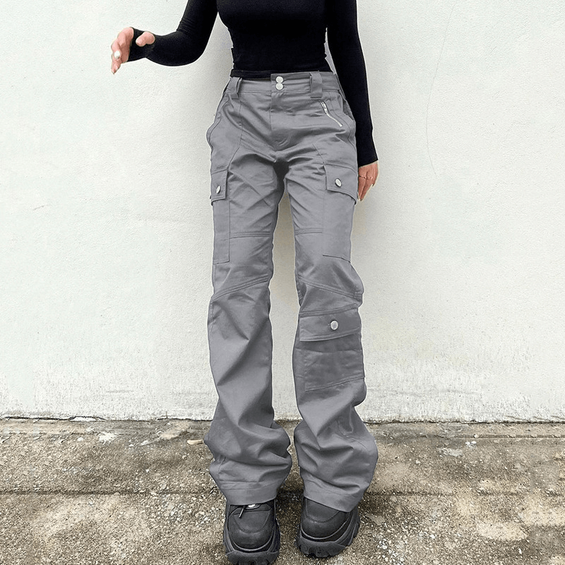 image of Cargo Gray Pants in Grey, Women's (Size 26)