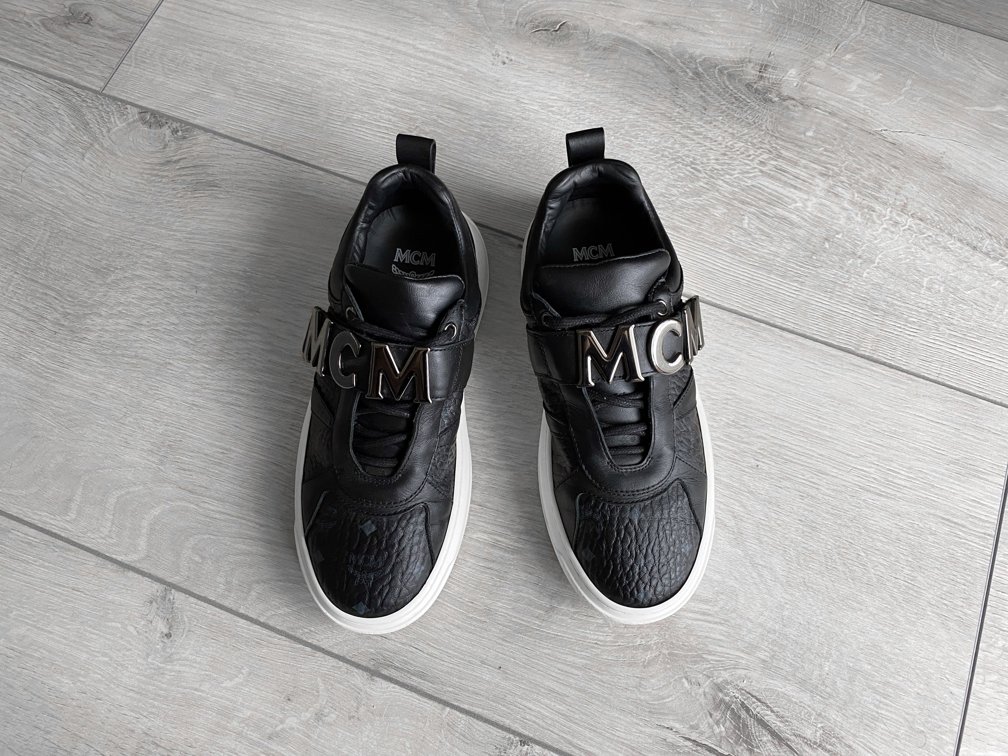MCM MCM Logo-Strap Leather Mid-Top Sneakers Size US 6 / IT 36 - 2 Thumbnail