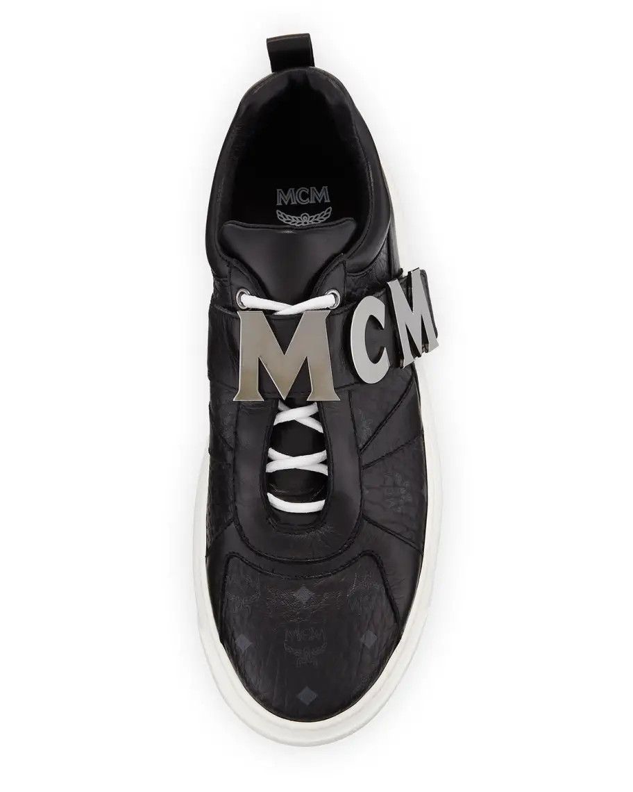 MCM MCM Logo-Strap Leather Mid-Top Sneakers Size US 6 / IT 36 - 7 Thumbnail