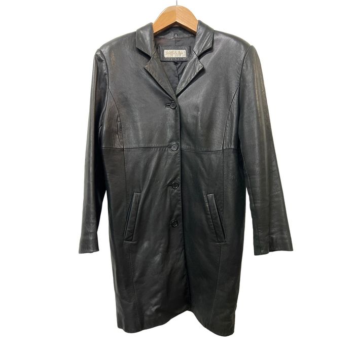 Jones New York Jones New York Leather Jacket Knee Long Coat | Grailed