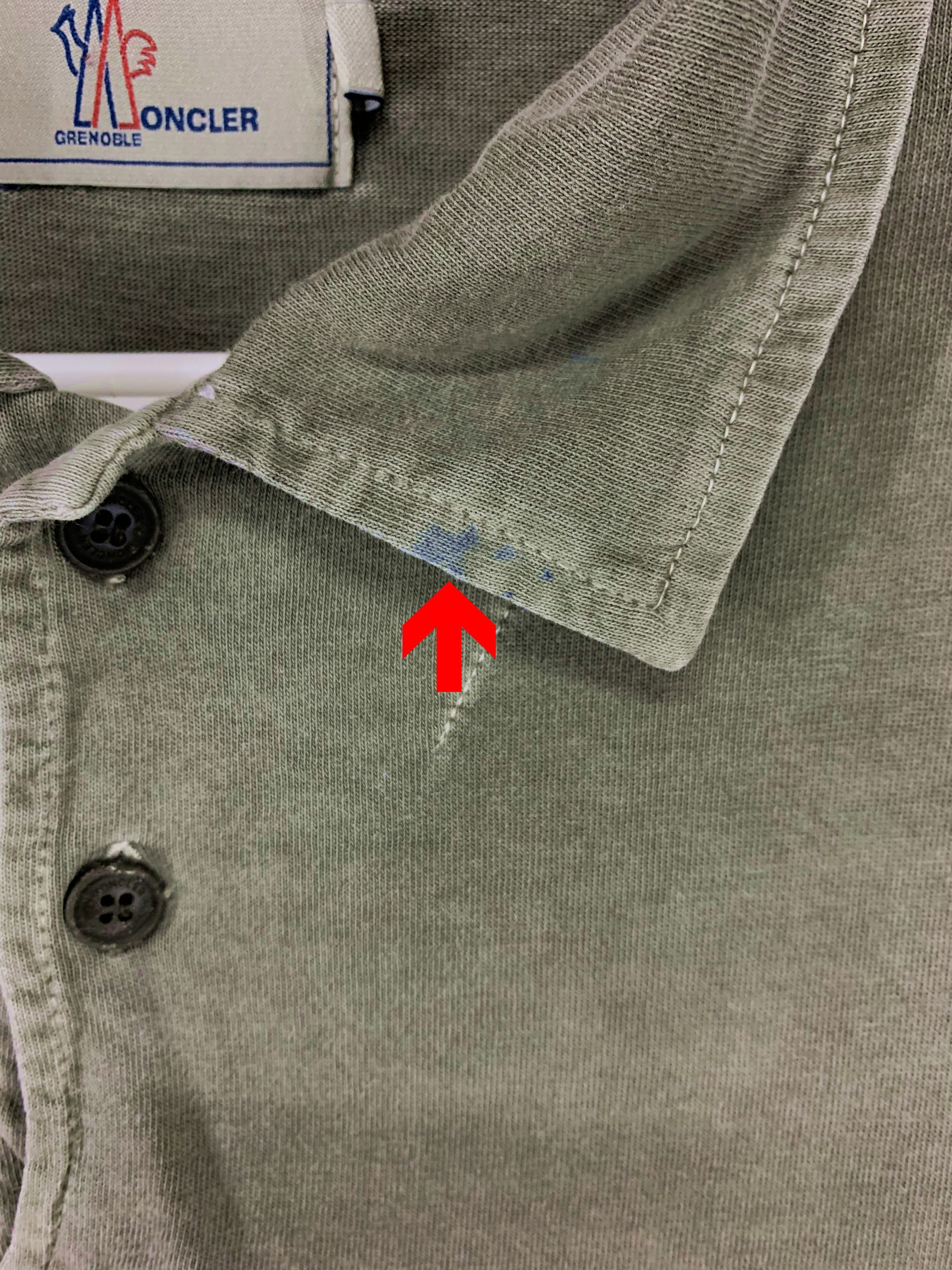 Moncler grenoble garment dyed polo
