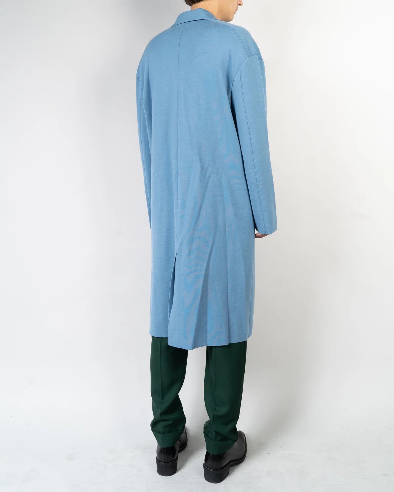 Haider Ackermann SS20 Lightblue Relaxed Knit Coat Size US S / EU 44-46 / 1 - 3 Thumbnail