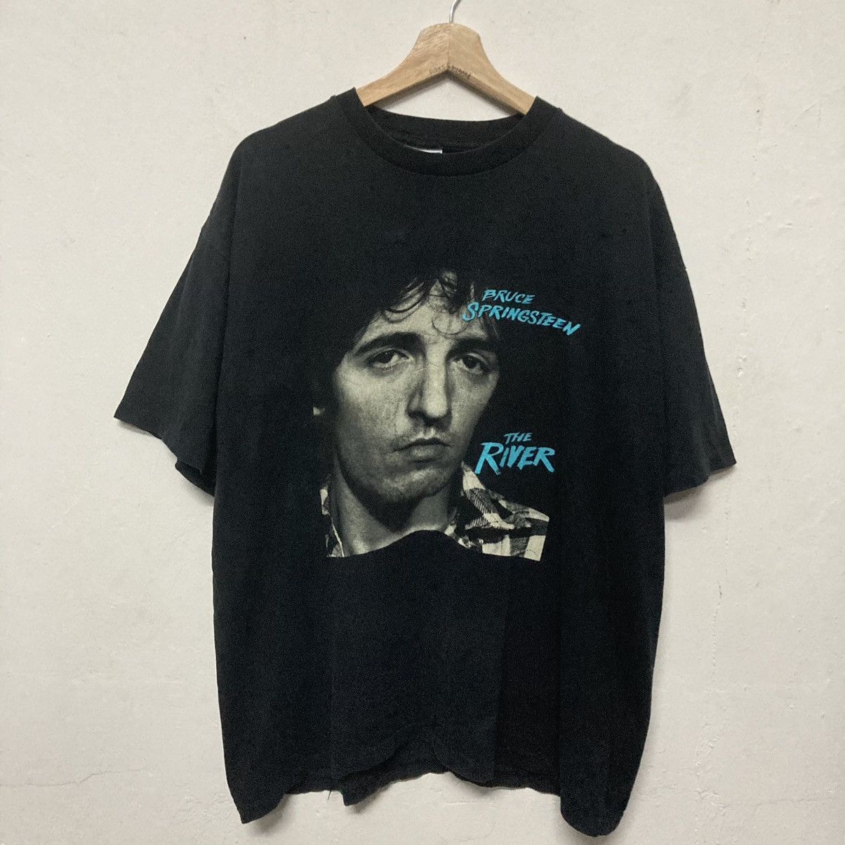 T-shirt Bruce Springsteen "The River" - The Boss, Noir, 100% Coton, Fait Au Royaume-Uni