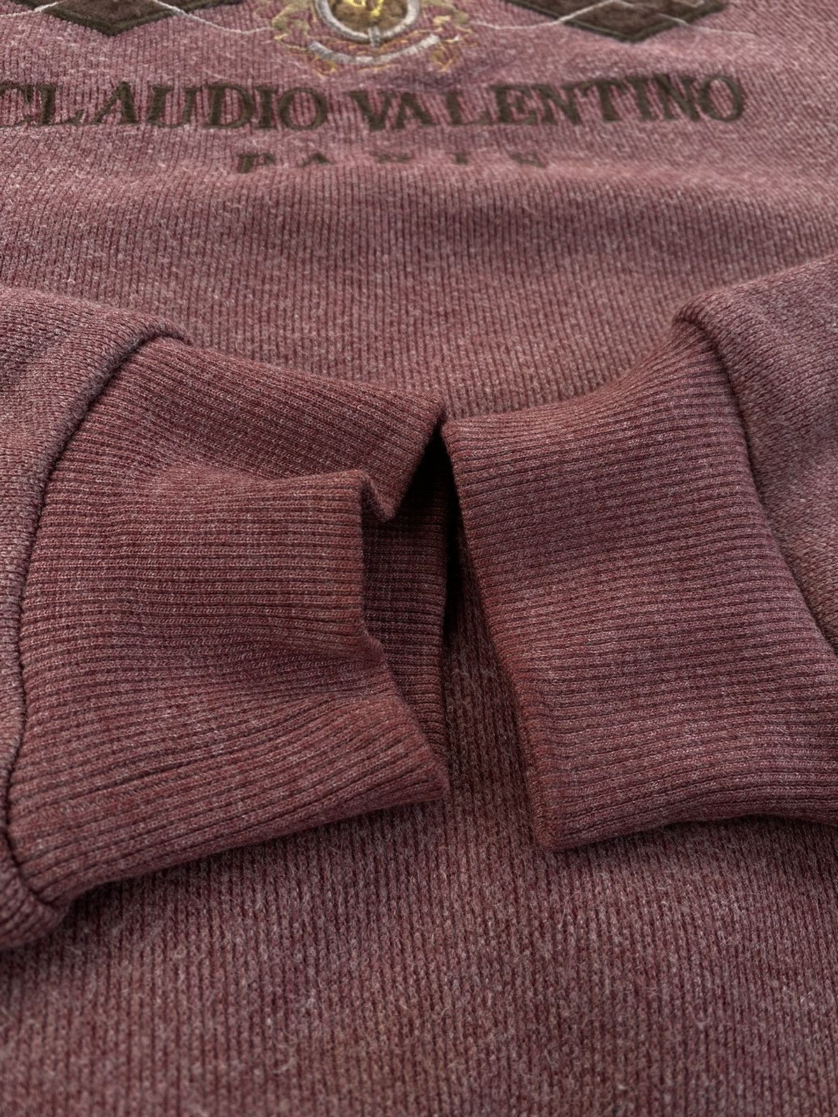 Valentino Vintage Claudio Valentino Paris Sweatshirt Maroon Size US M / EU 48-50 / 2 - 4 Thumbnail