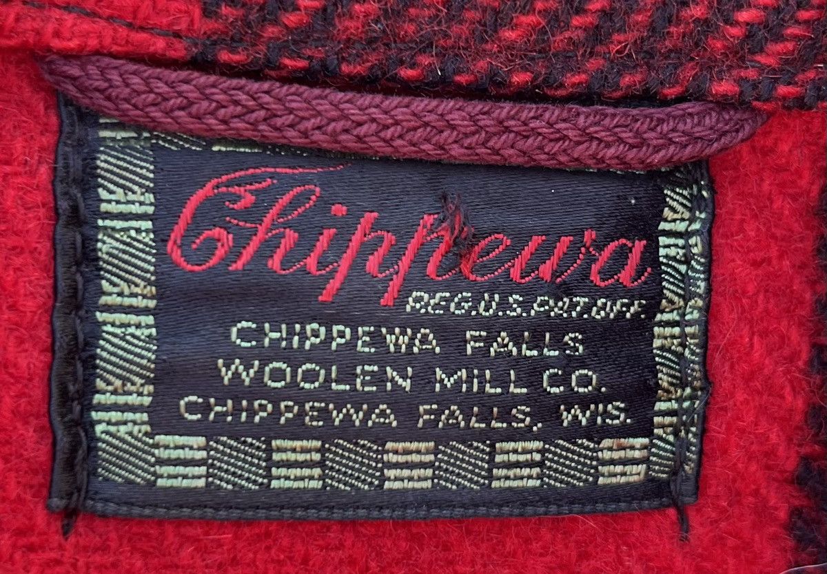 vintage 1950s Chippewa Falls Woolen Mills plaid wool coat