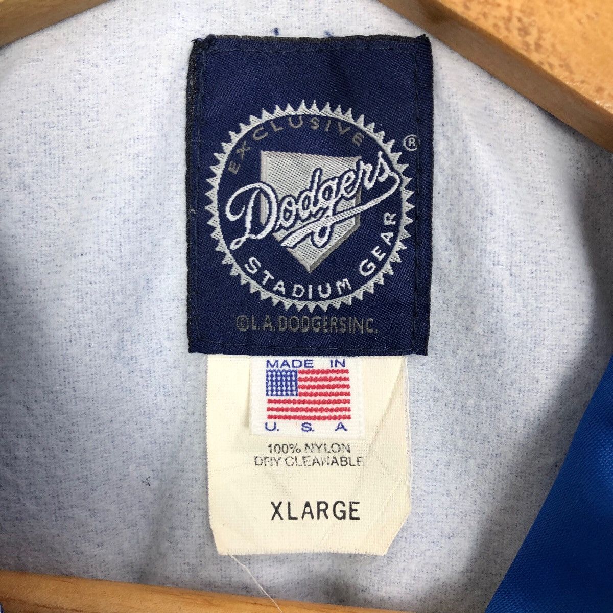 MLB Vintage 90s Los Angeles Dodgers Nylon Varsity Jacket Size XL / US 12-14 / IT 48-50 - 6 Thumbnail