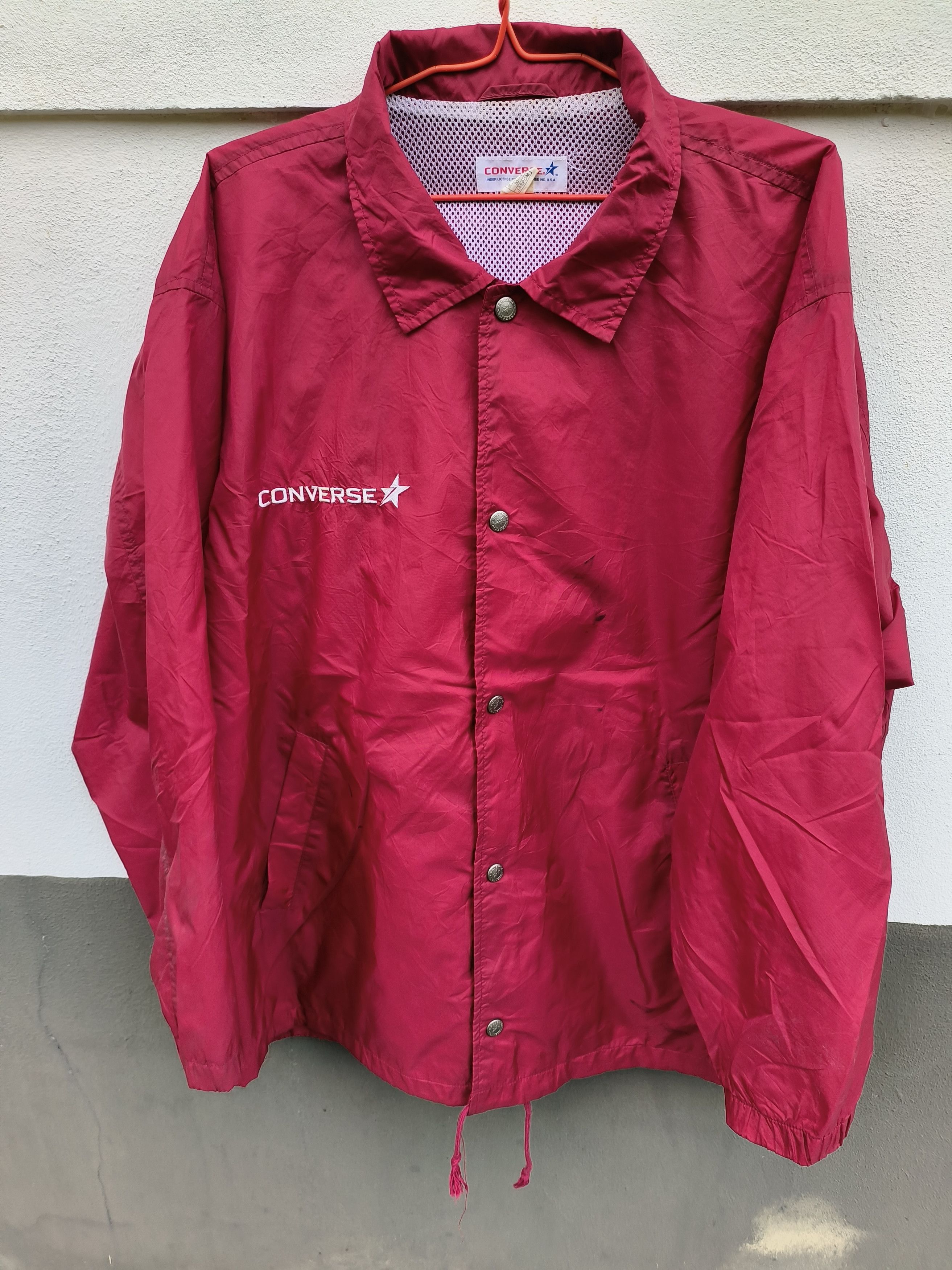 Converse × Vintage × Windbreaker Vintage Converse Button Up Windbreaker ...