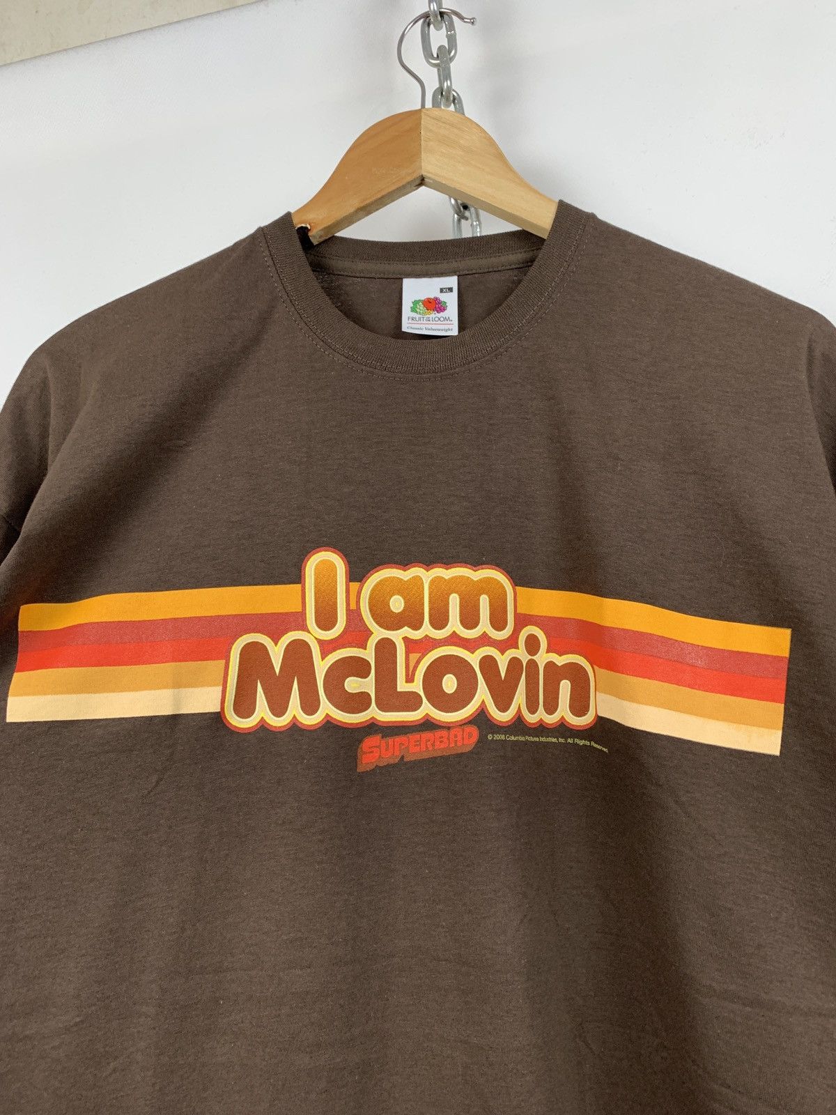 Vintage 2008 Vintage I Am McLovin Superbad Brown Movie T-Shirt Size US XL / EU 56 / 4 - 2 Thumbnail