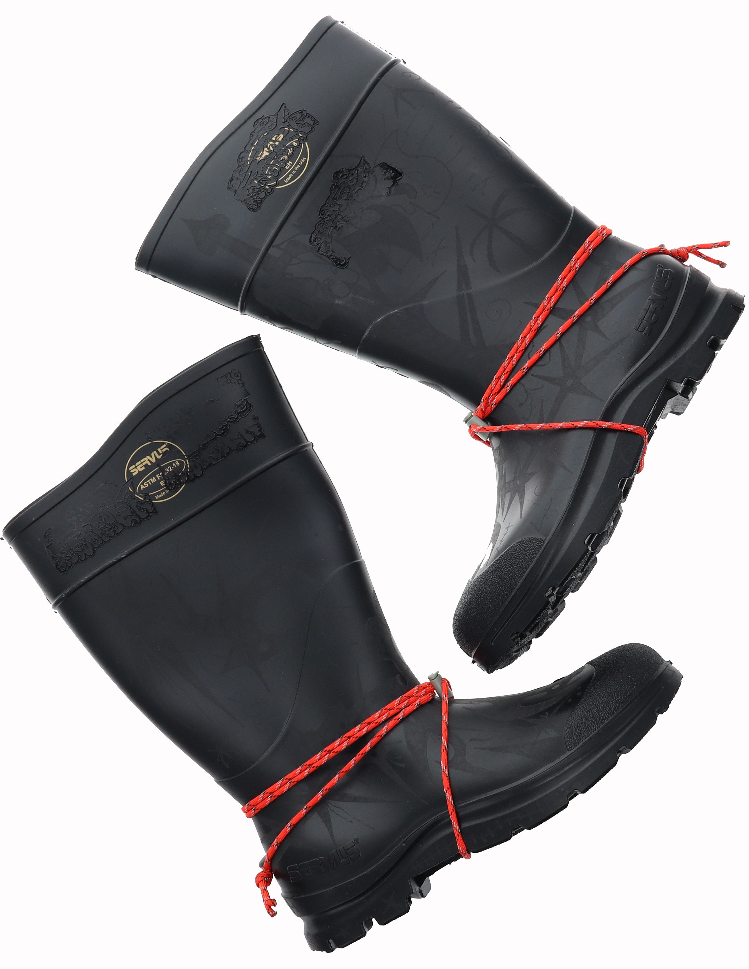 Asspizza OrderByDisorder 1/1 Engraved Rubber Boots Size US 9 / EU 42 - 2 Thumbnail