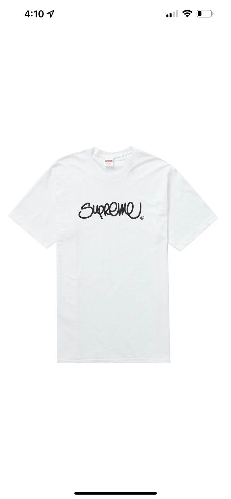 Supreme Supreme Handstyle Tee T-shirt white XL | Grailed