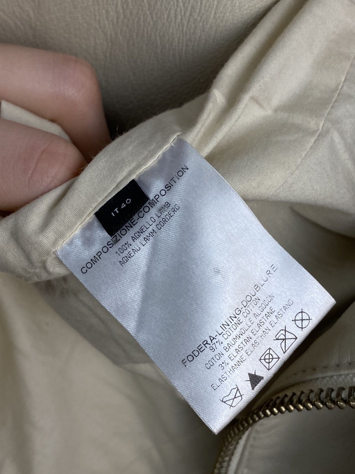 Alexander McQueen ALEXANDER MCQUEEN beige LEATHER CROPPED BIKER Jacket Size S / US 4 / IT 40 - 7 Thumbnail