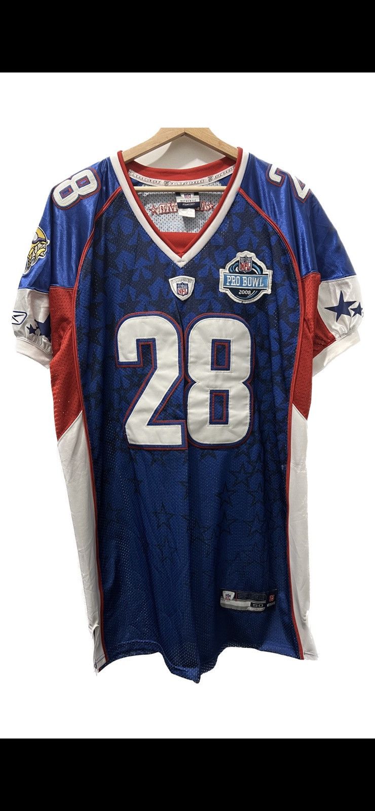 image of Nfl 2008 Pro Bowl Minnesota Vikings Adrian Peterson Jersey in Blue, Men's (Size XL)