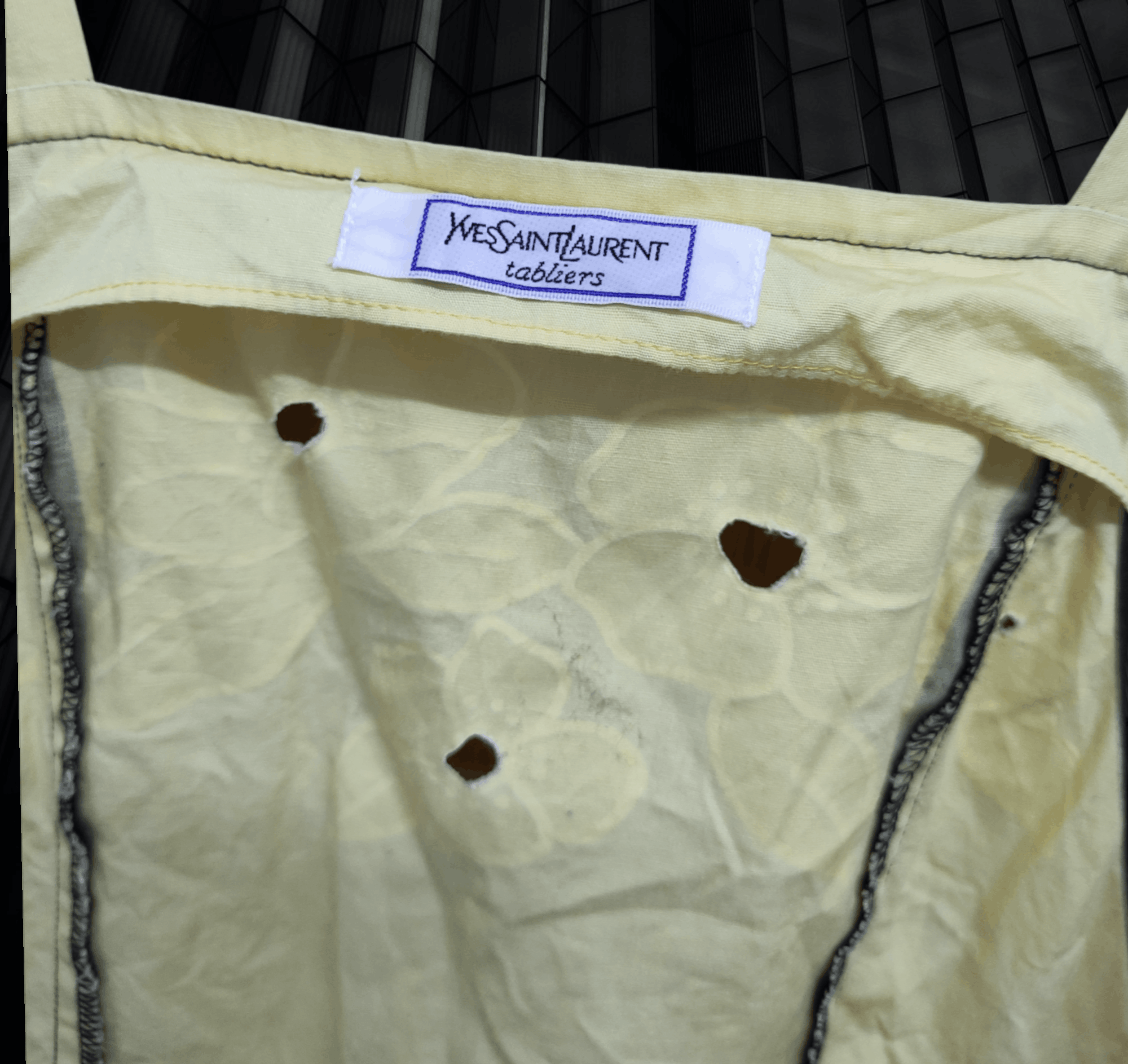 Yves Saint Laurent Yves Saint Laurent Vintage Apron Floral Design Size ONE SIZE - 4 Thumbnail