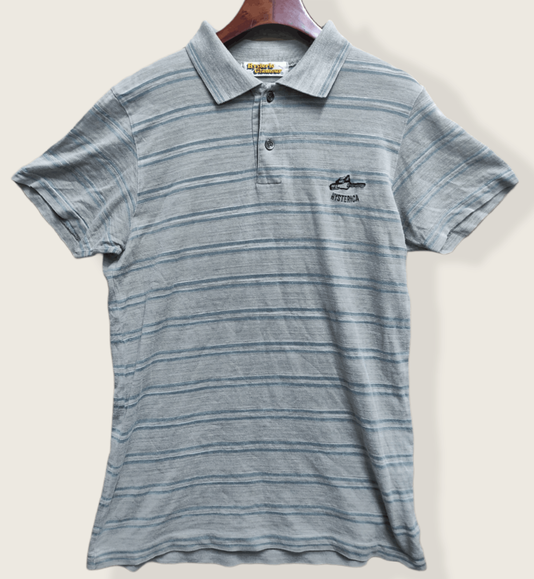 Hysteric Glamour HYSTERIC GLAMOUR VINTAGE STRIPE POLO SHIRT Size S / US 4 / IT 40 - 1 Thumbnail