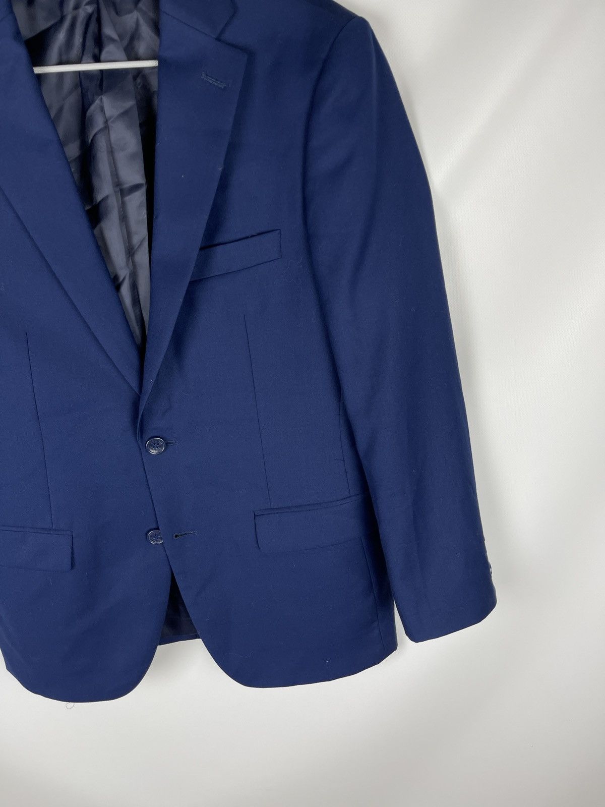 Giani Bernini Bernini Italy 120s wool blue 2 button blazer sport coat Size 36R - 5 Thumbnail