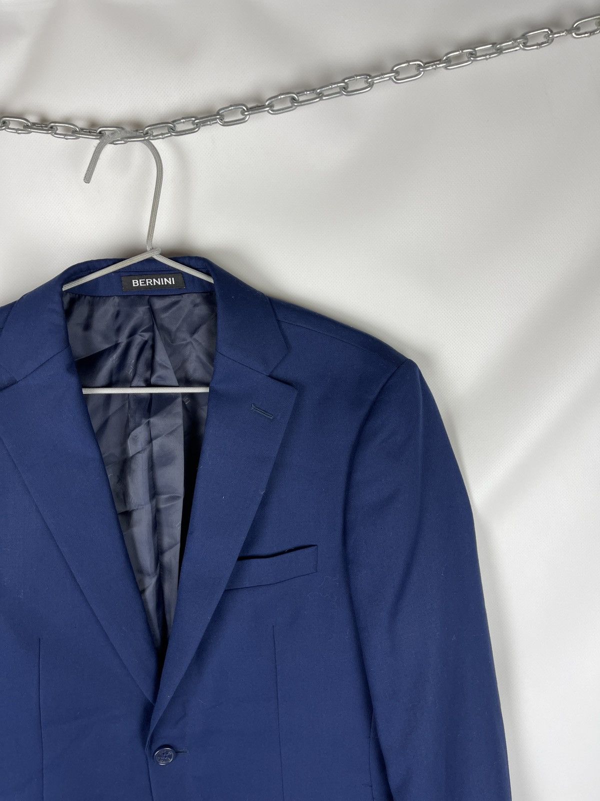Giani Bernini Bernini Italy 120s wool blue 2 button blazer sport coat Size 36R - 3 Thumbnail
