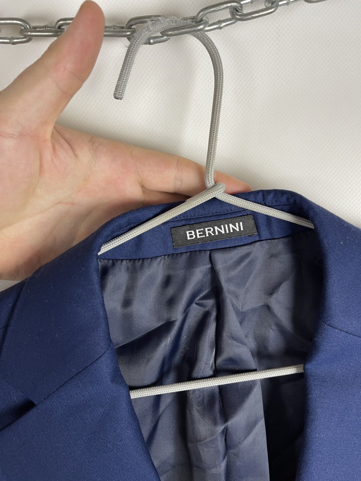 Giani Bernini Bernini Italy 120s wool blue 2 button blazer sport coat Size 36R - 7 Thumbnail