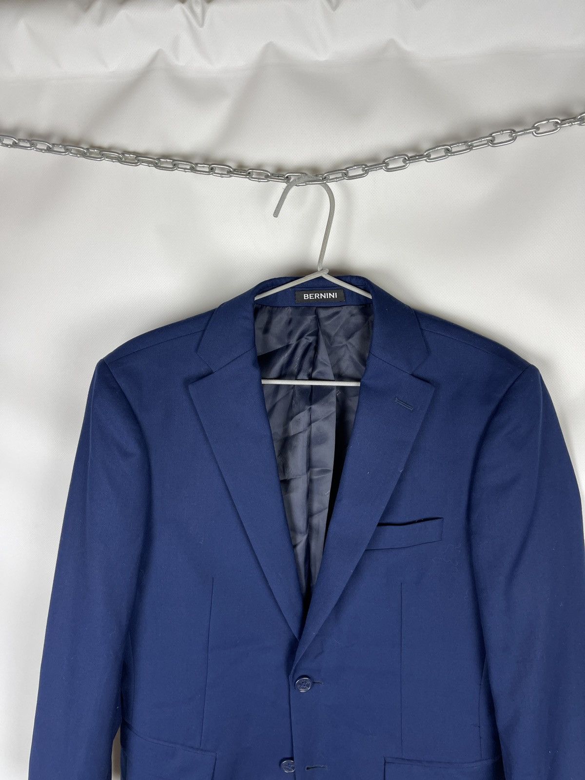 Giani Bernini Bernini Italy 120s wool blue 2 button blazer sport coat Size 36R - 6 Thumbnail