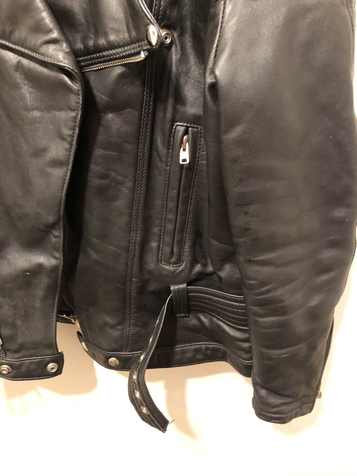 Leather biker jacket