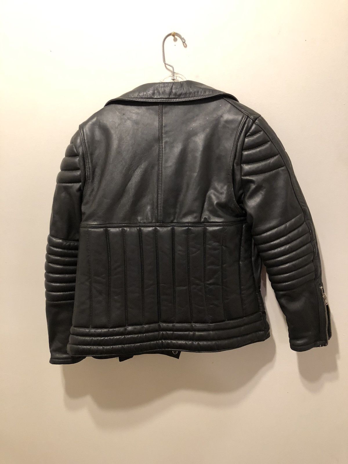 Leather biker jacket