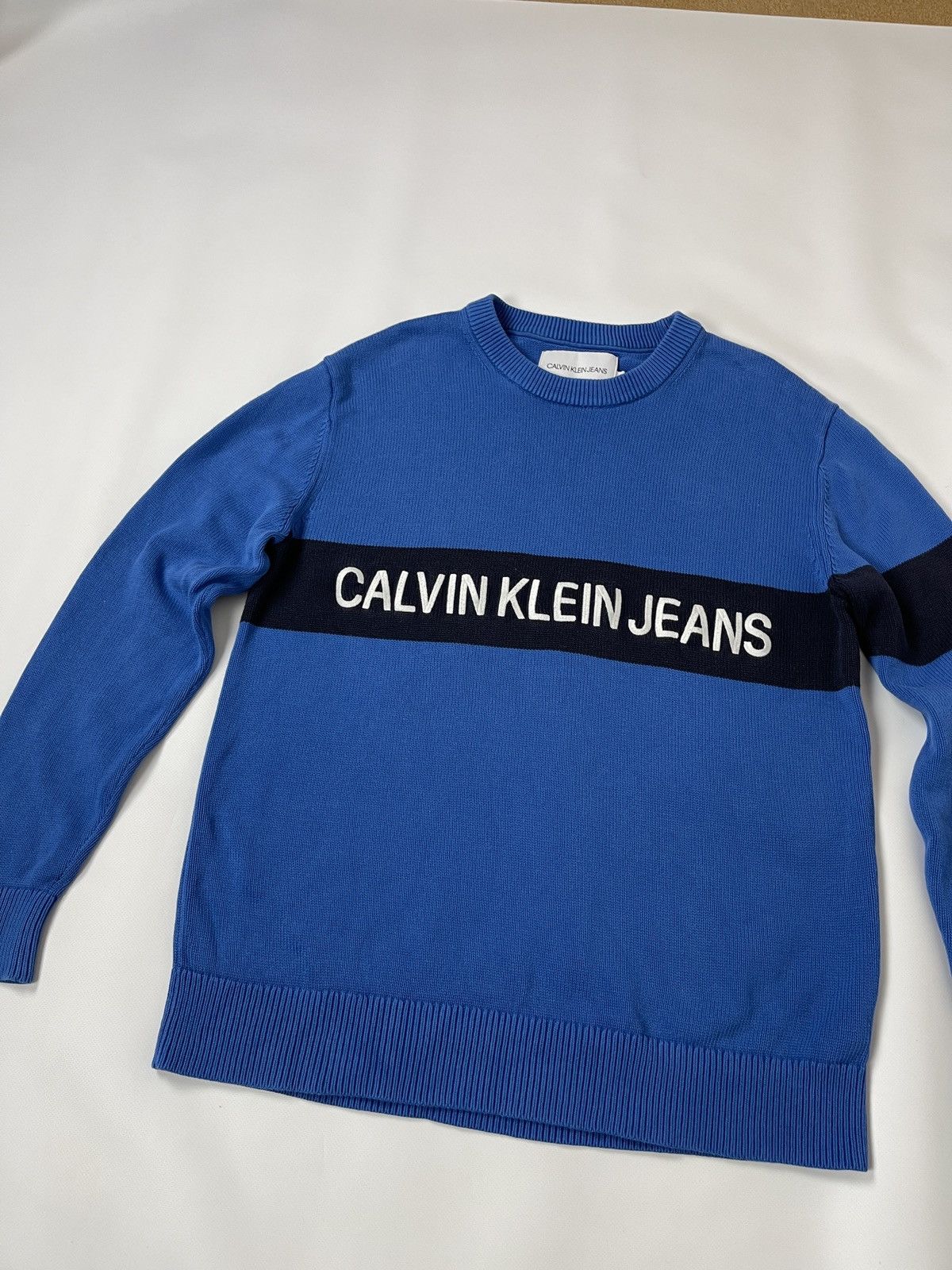 Calvin Klein Calvin Klein Jeans embroidered logo sweater raf simons style Size US S / EU 44-46 / 1 - 6 Thumbnail