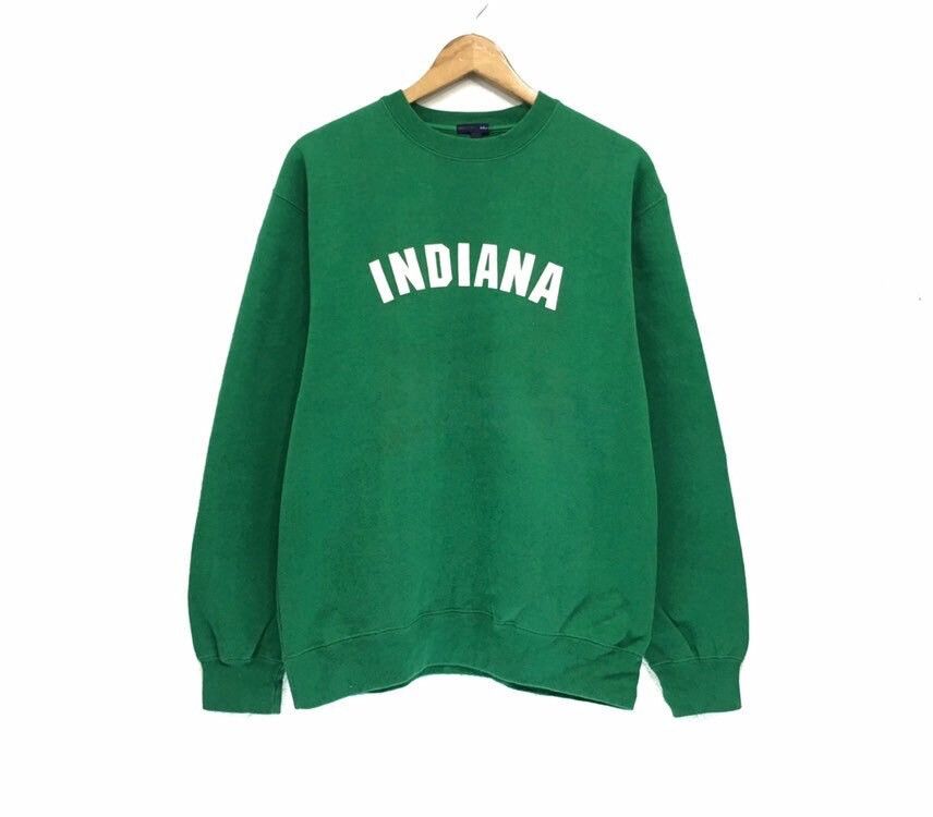 Indiana Crewneck Sweatshirt Big Logo Spell Out Sweatshirt