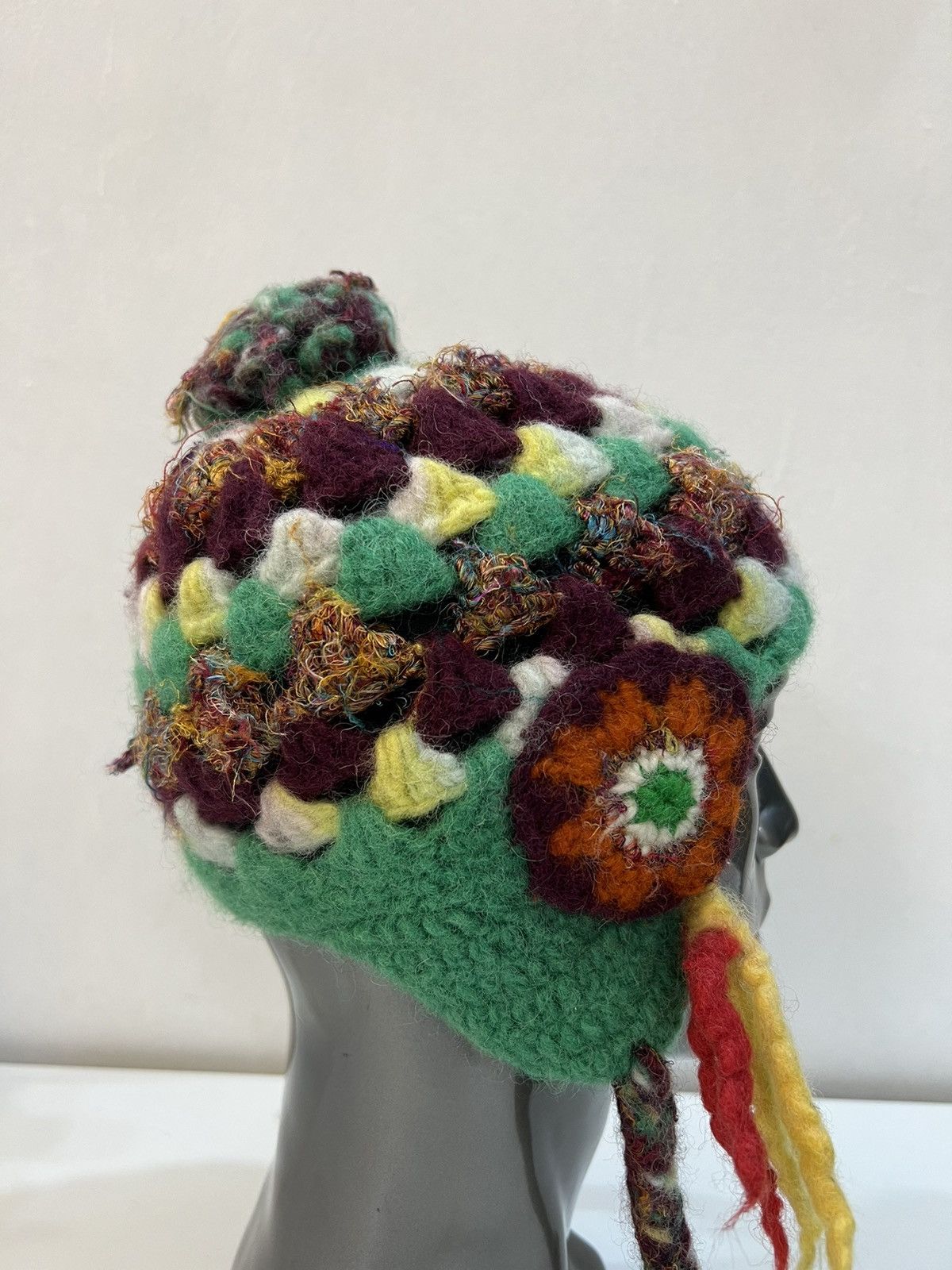 Japanese Brand Rare Multicolor Wool Cap Beanie Hats Size ONE SIZE - 5 Thumbnail