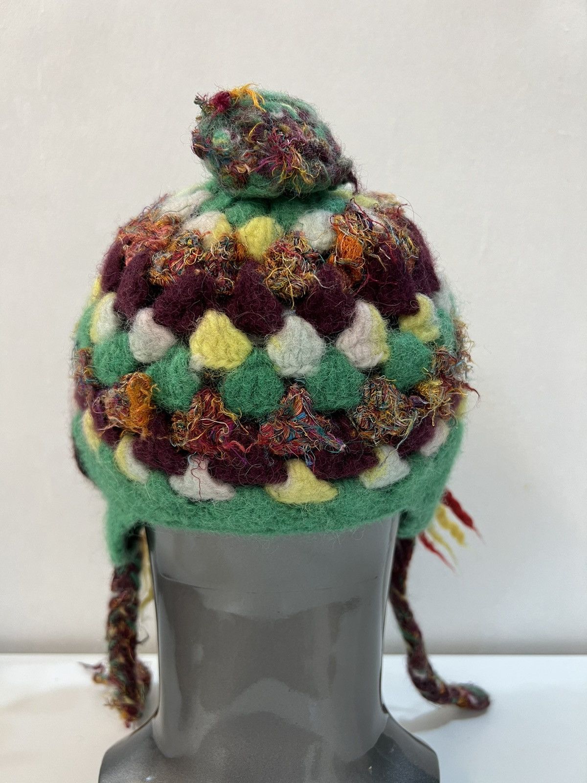 Japanese Brand Rare Multicolor Wool Cap Beanie Hats Size ONE SIZE - 4 Thumbnail