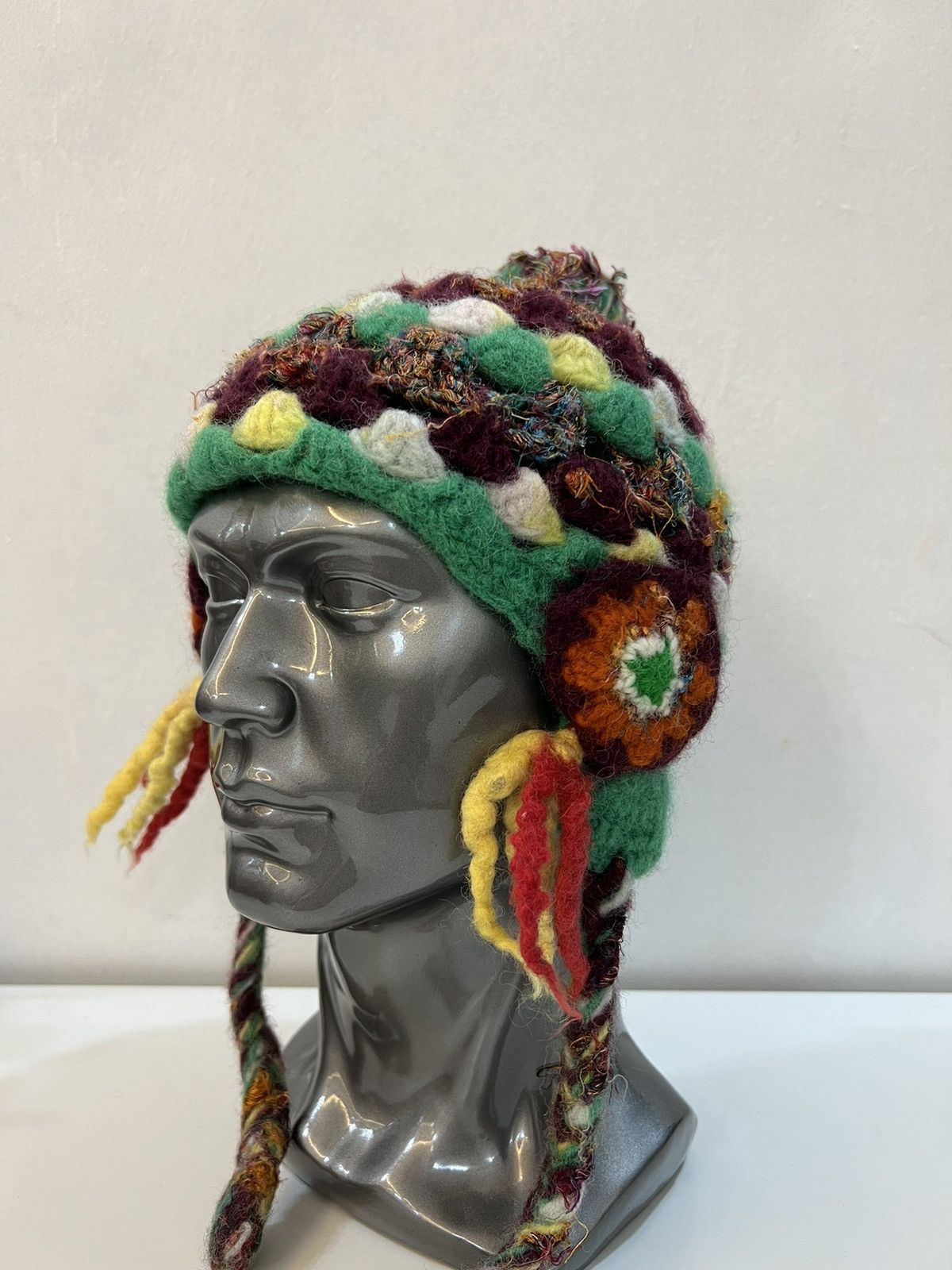 Japanese Brand Rare Multicolor Wool Cap Beanie Hats Size ONE SIZE - 1 Thumbnail