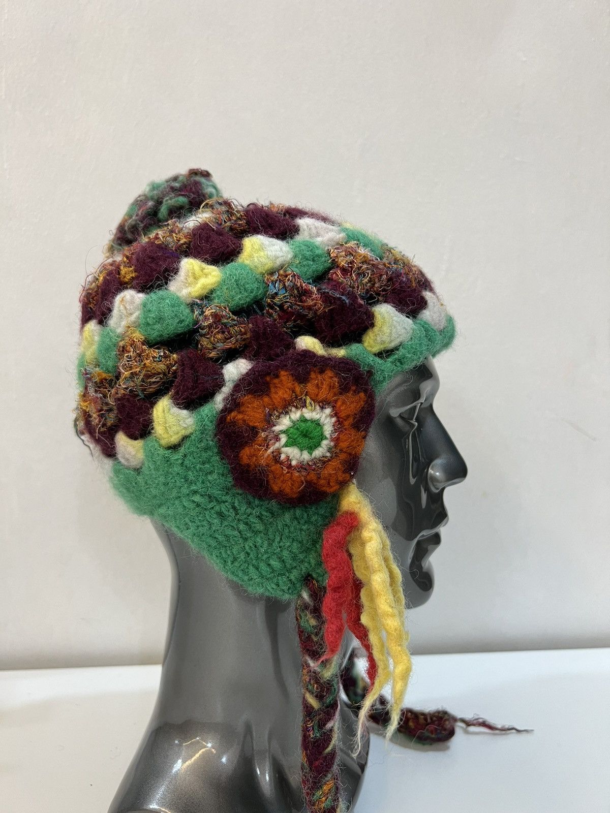 Japanese Brand Rare Multicolor Wool Cap Beanie Hats Size ONE SIZE - 3 Thumbnail