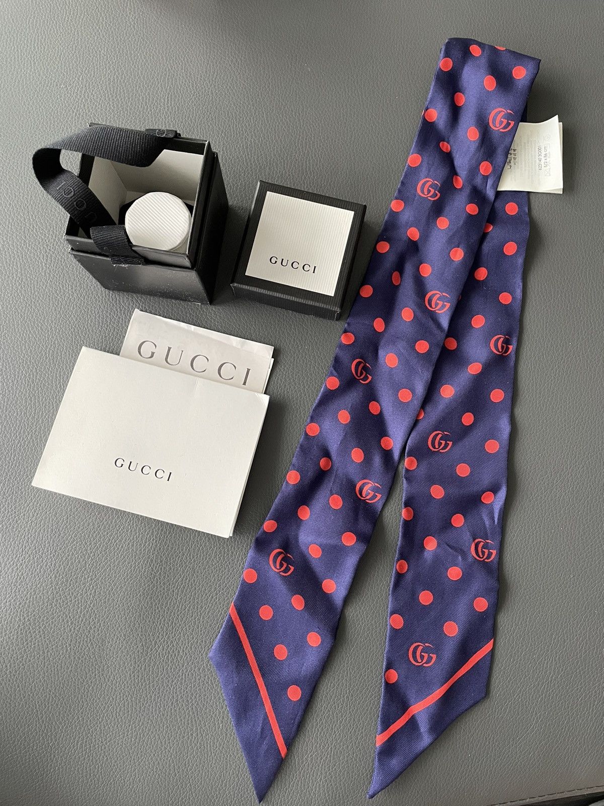 Gucci Brand New Runway Limited Edition Gucci Logo Twilly Rare Size ONE SIZE - 2 Thumbnail