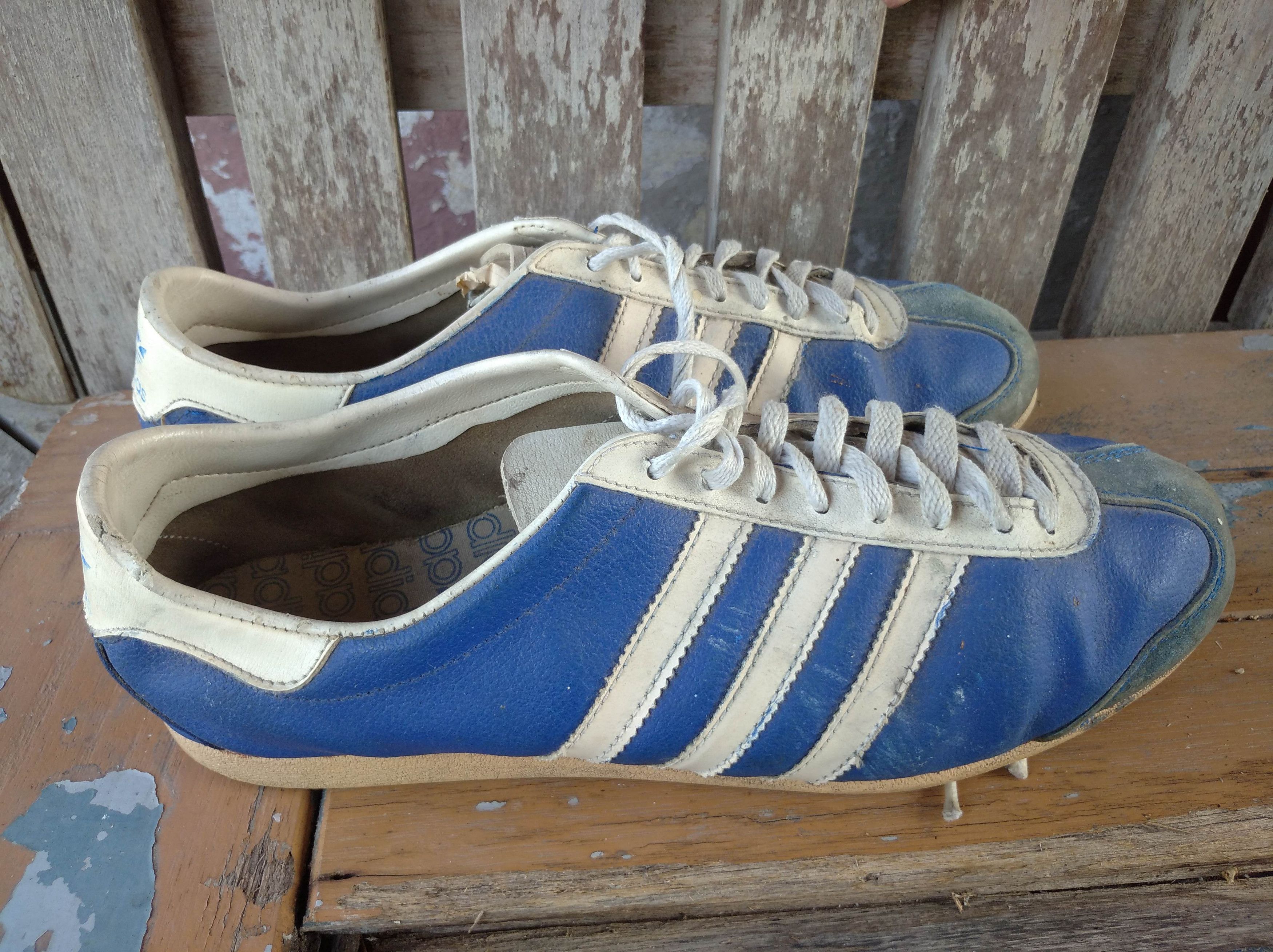 Adidas Vintage Vintage Adidas blue strike UK size 9 shoe Grailed