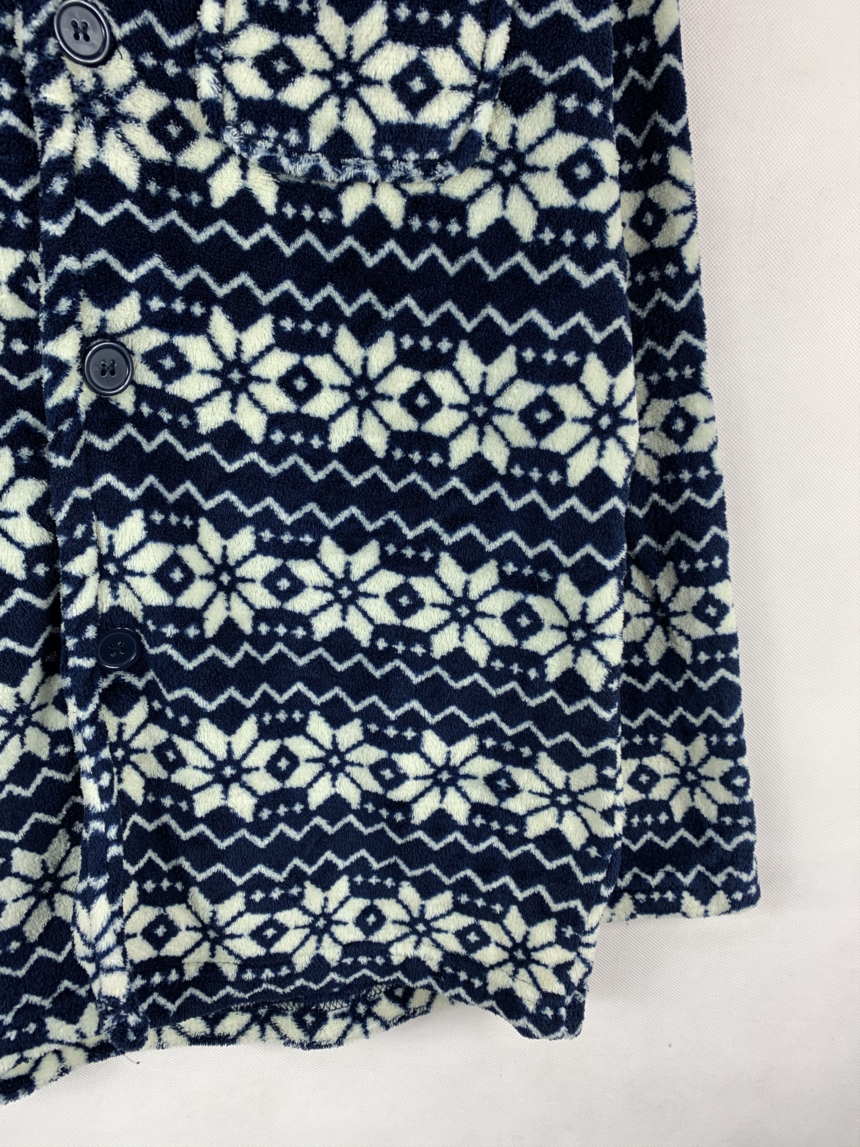 Japanese Brand × Vintage ❄️Vintage Button Up Floral Aztec Fleece Jacket Size US M / EU 48-50 / 2 - 4 Thumbnail