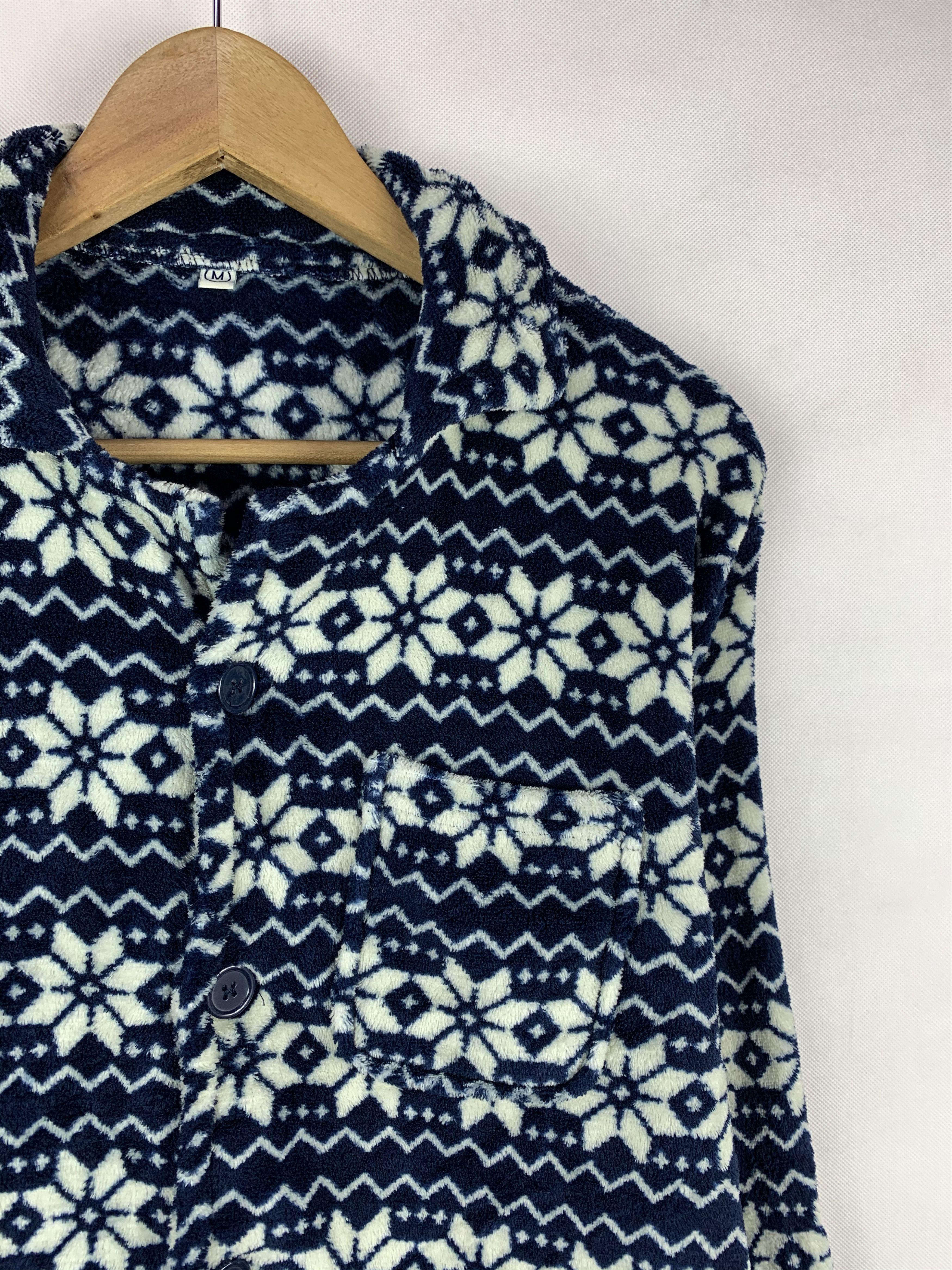 Japanese Brand × Vintage ❄️Vintage Button Up Floral Aztec Fleece Jacket Size US M / EU 48-50 / 2 - 3 Thumbnail