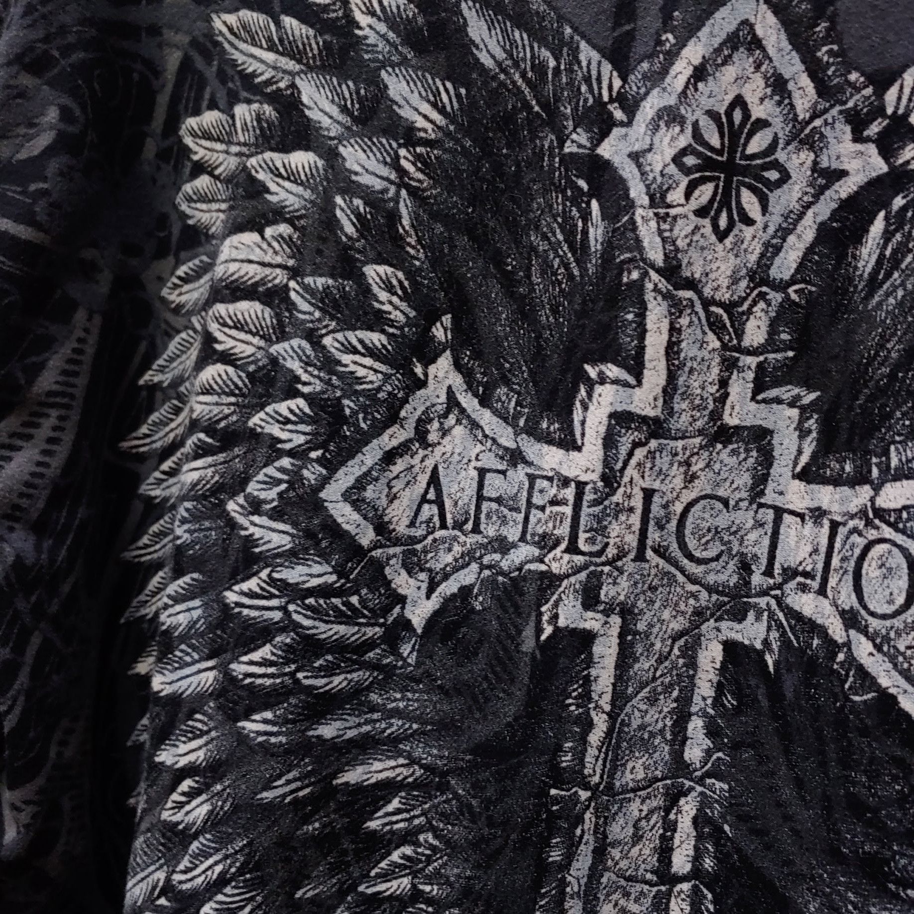 Affliction × Haunted Mound Y2K AFFLICTION BIG WINGS AND CROSS T SHIRT Size US XL / EU 56 / 4 - 6 Thumbnail