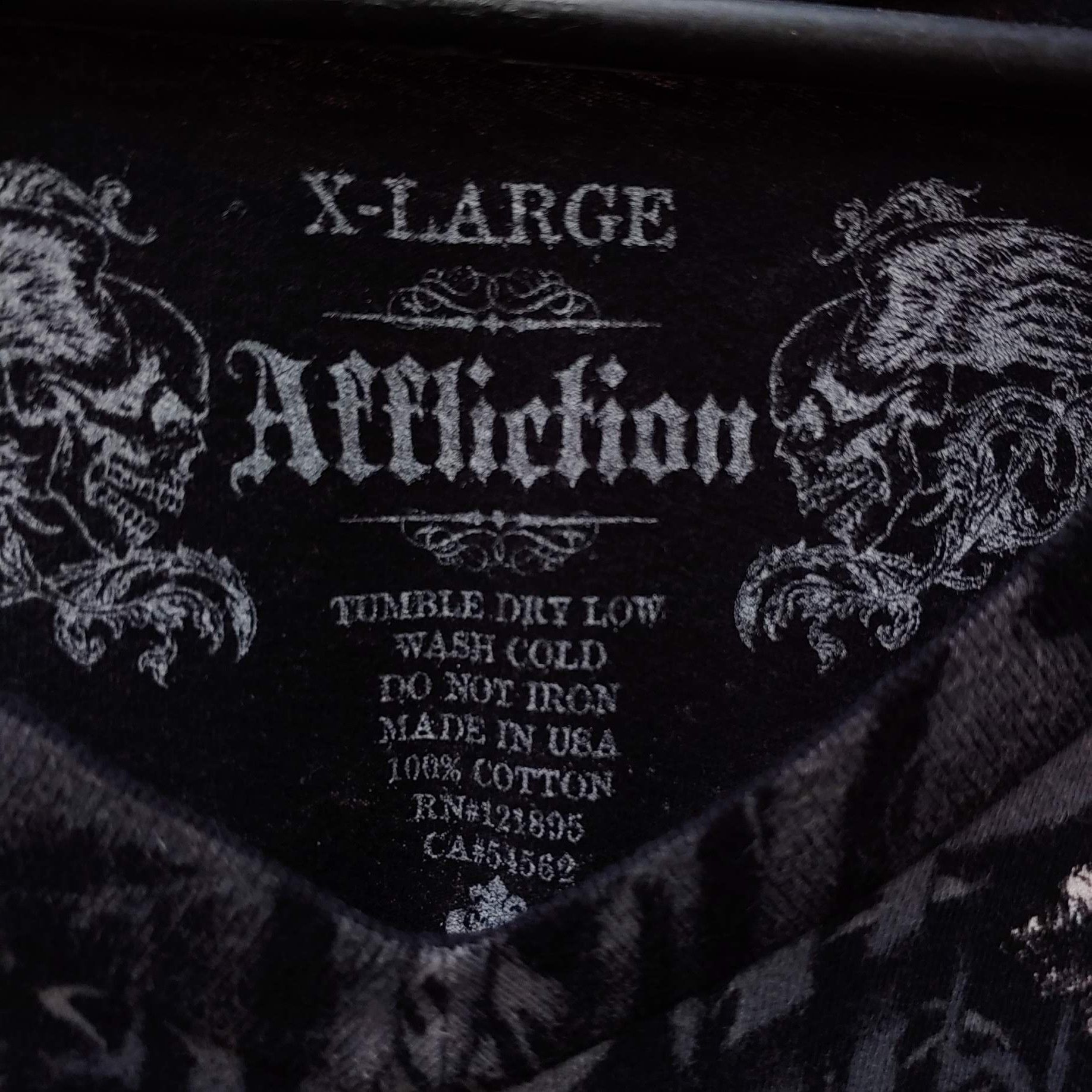 Affliction × Haunted Mound Y2K AFFLICTION BIG WINGS AND CROSS T SHIRT Size US XL / EU 56 / 4 - 3 Thumbnail