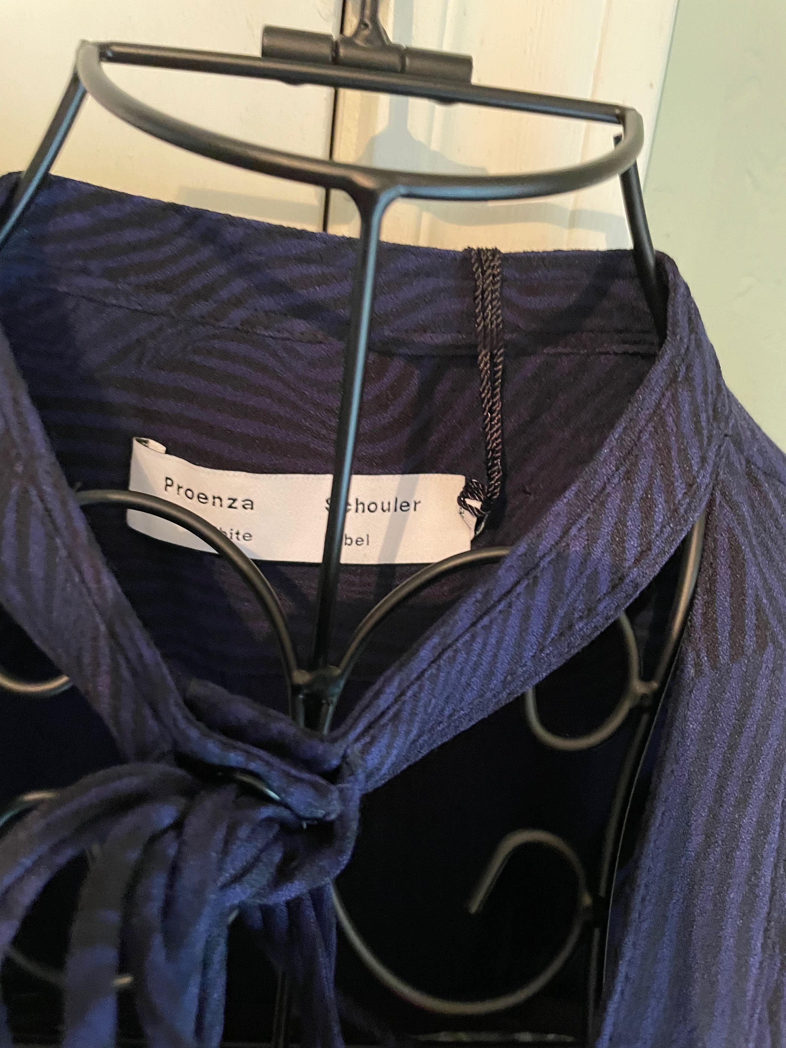 Proenza Schouler Proenza Schouler Printed Georgette Tie Front Top Size M / US 6-8 / IT 42-44 - 5 Thumbnail
