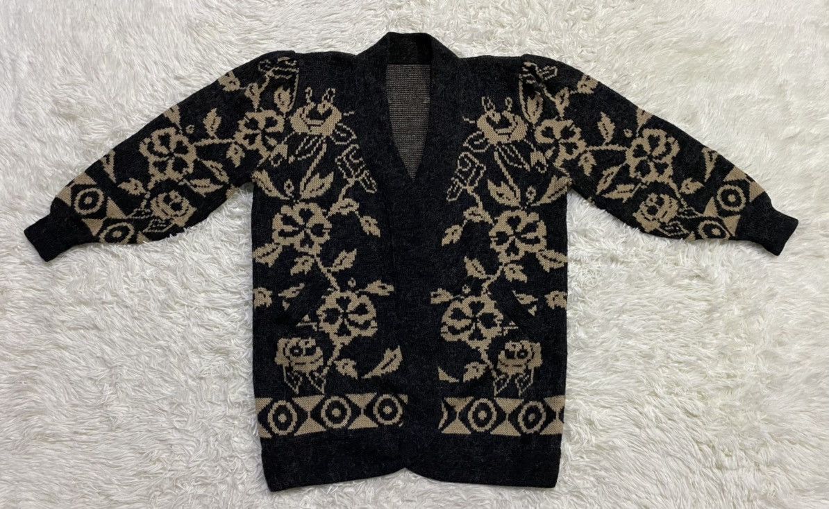 Other Wool Blend Floral Wrapped Knit Cardigan Sweater Size M / US 6-8 / IT 42-44 - 1 Thumbnail