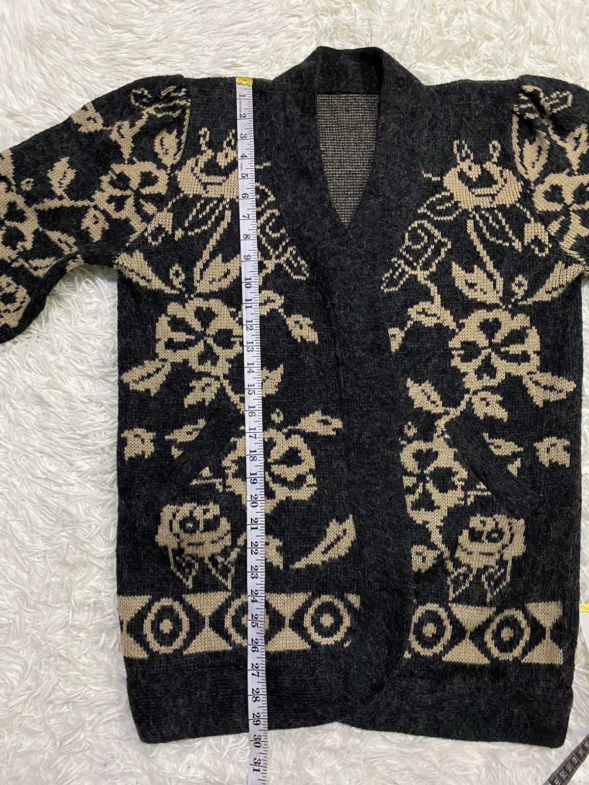 Other Wool Blend Floral Wrapped Knit Cardigan Sweater Size M / US 6-8 / IT 42-44 - 15 Thumbnail