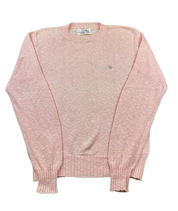 Dior Vintage Christian Dior Monsieur Pink Cotton Knit Crewneck