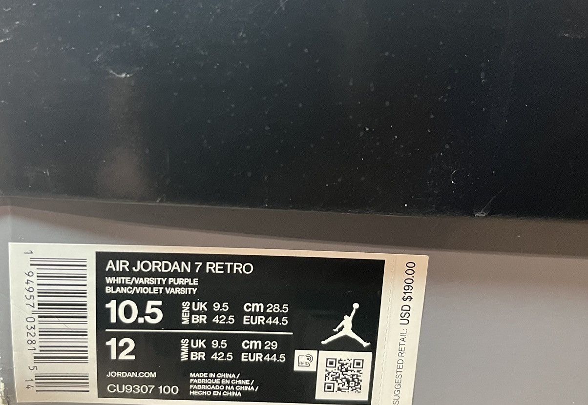 Jordan Brand Jordan 7 Retro Flint 2021 Size 10.5 Size US 10.5 / EU 43-44 - 8 Thumbnail