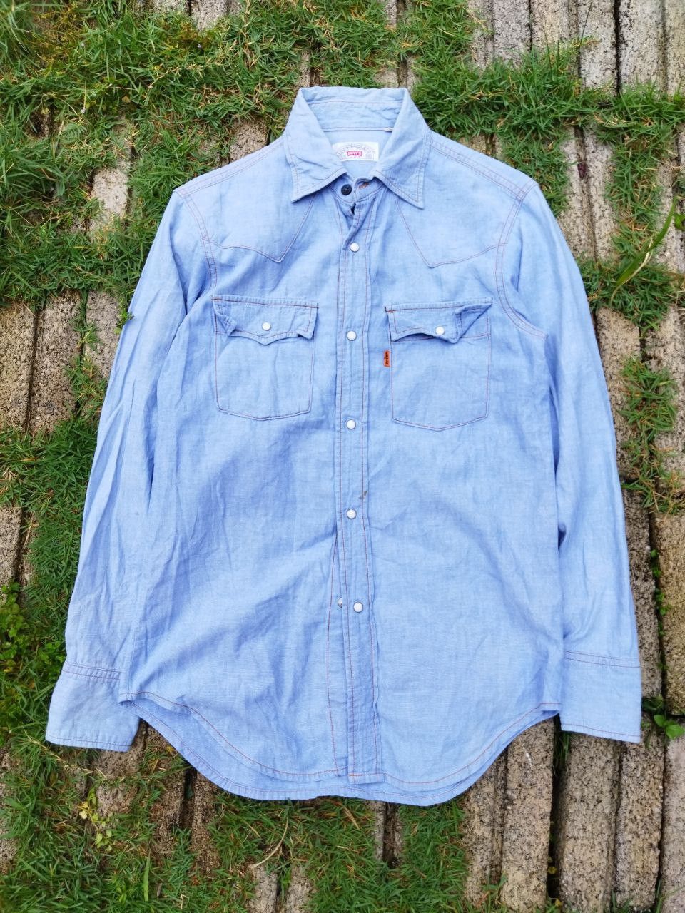Levi's Vintage Clothing Levi's Orange Tag Snap Button Chambray Shirt Size S / US 4 / IT 40 - 1 Thumbnail